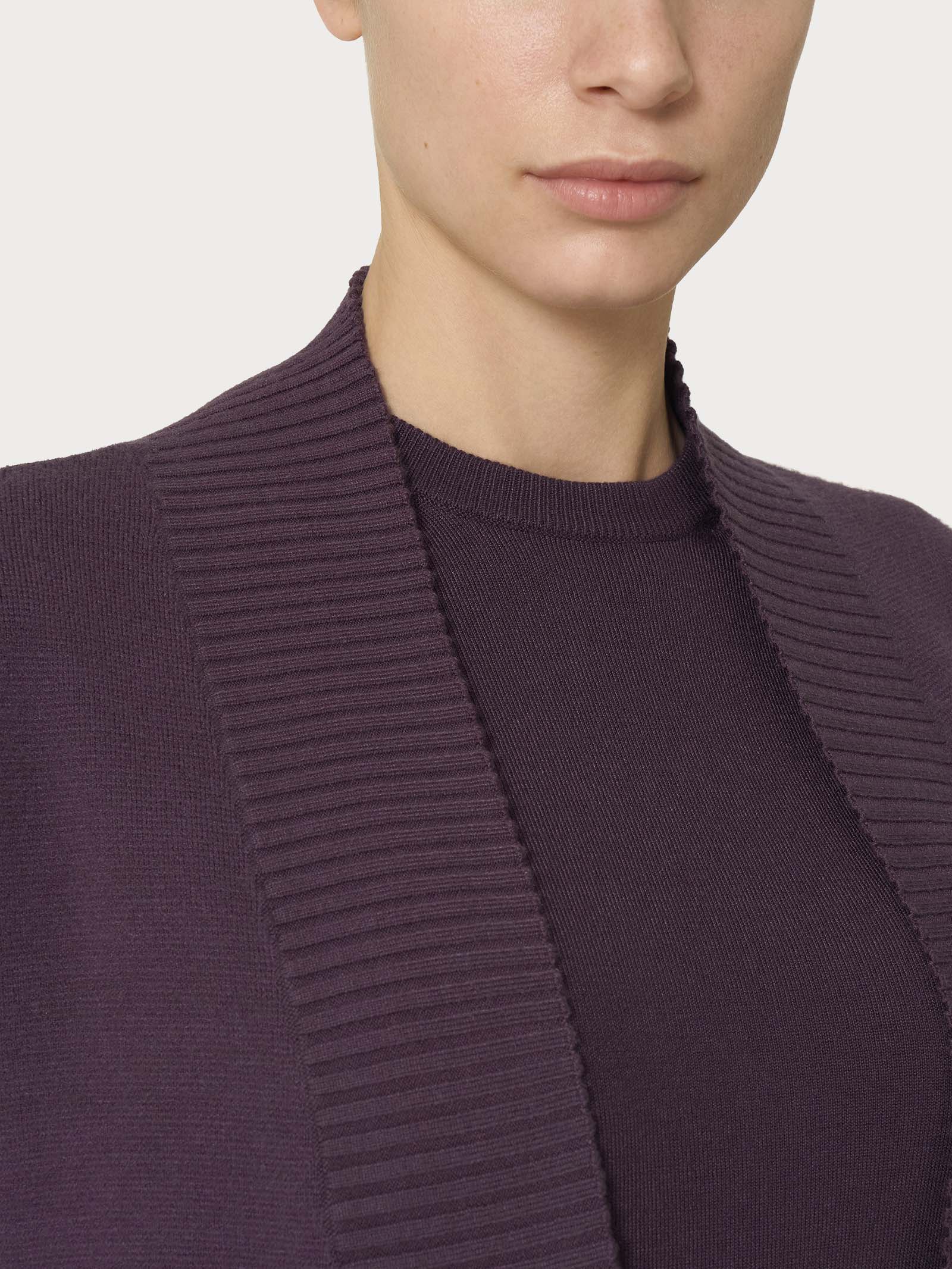 Cardigan aperto in Super Soft - Plum Perfect - Image 3