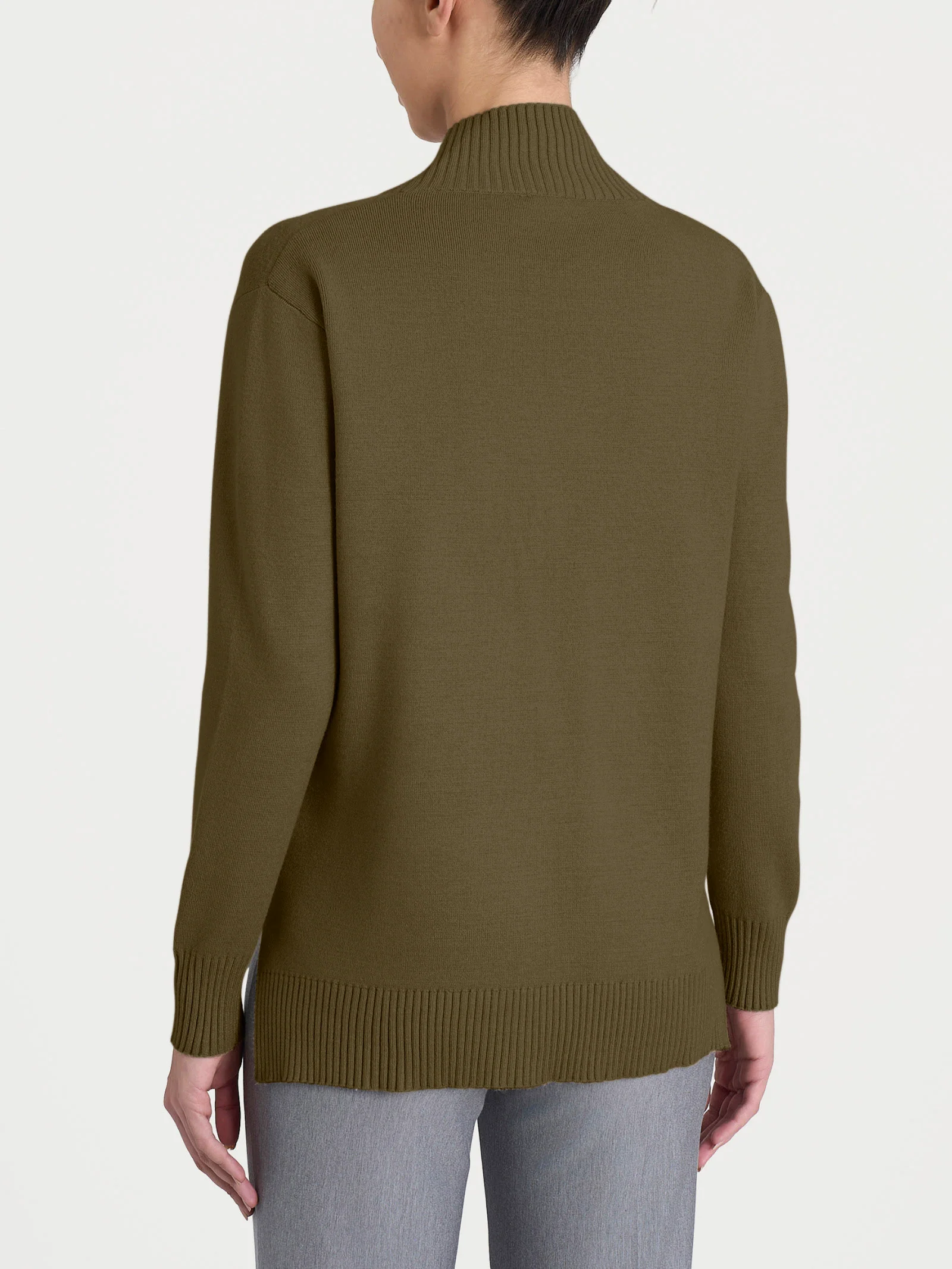 Cardigan aperto in Super Soft - Dark Olive - Image 2