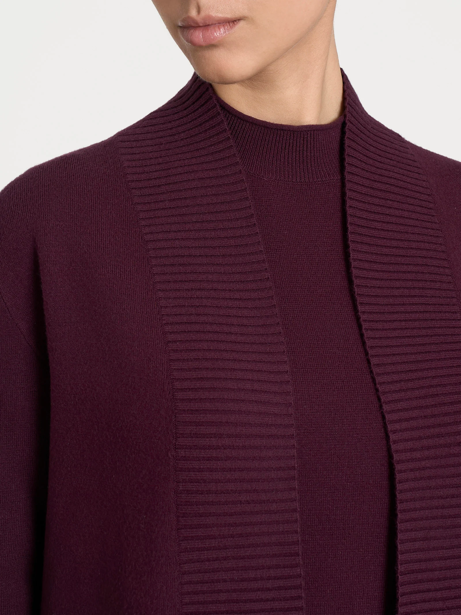Cardigan aperto in Super Soft - Fig - Image 4