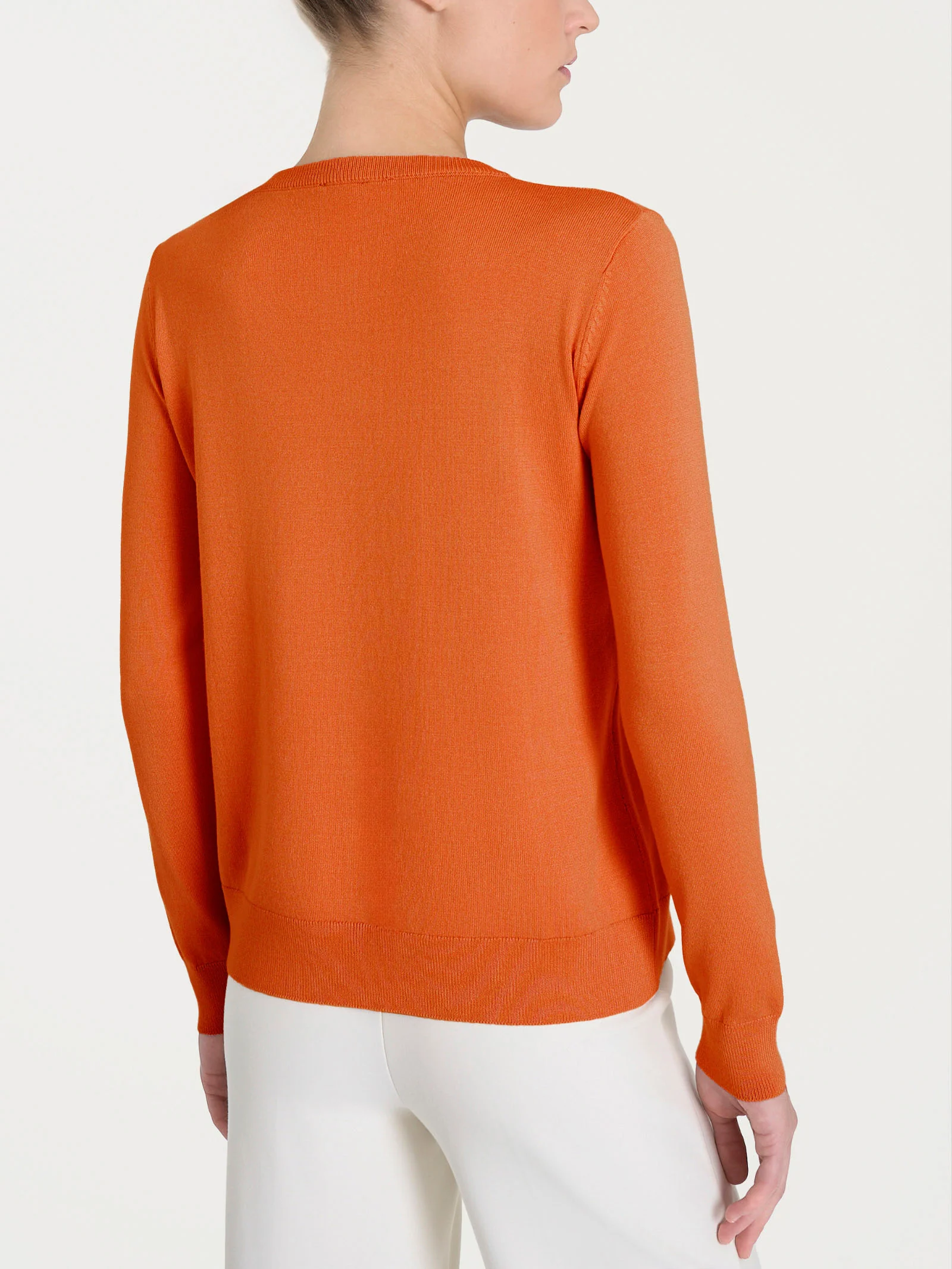 Cardigan con bottoni Four Seasons - Rust - Image 2