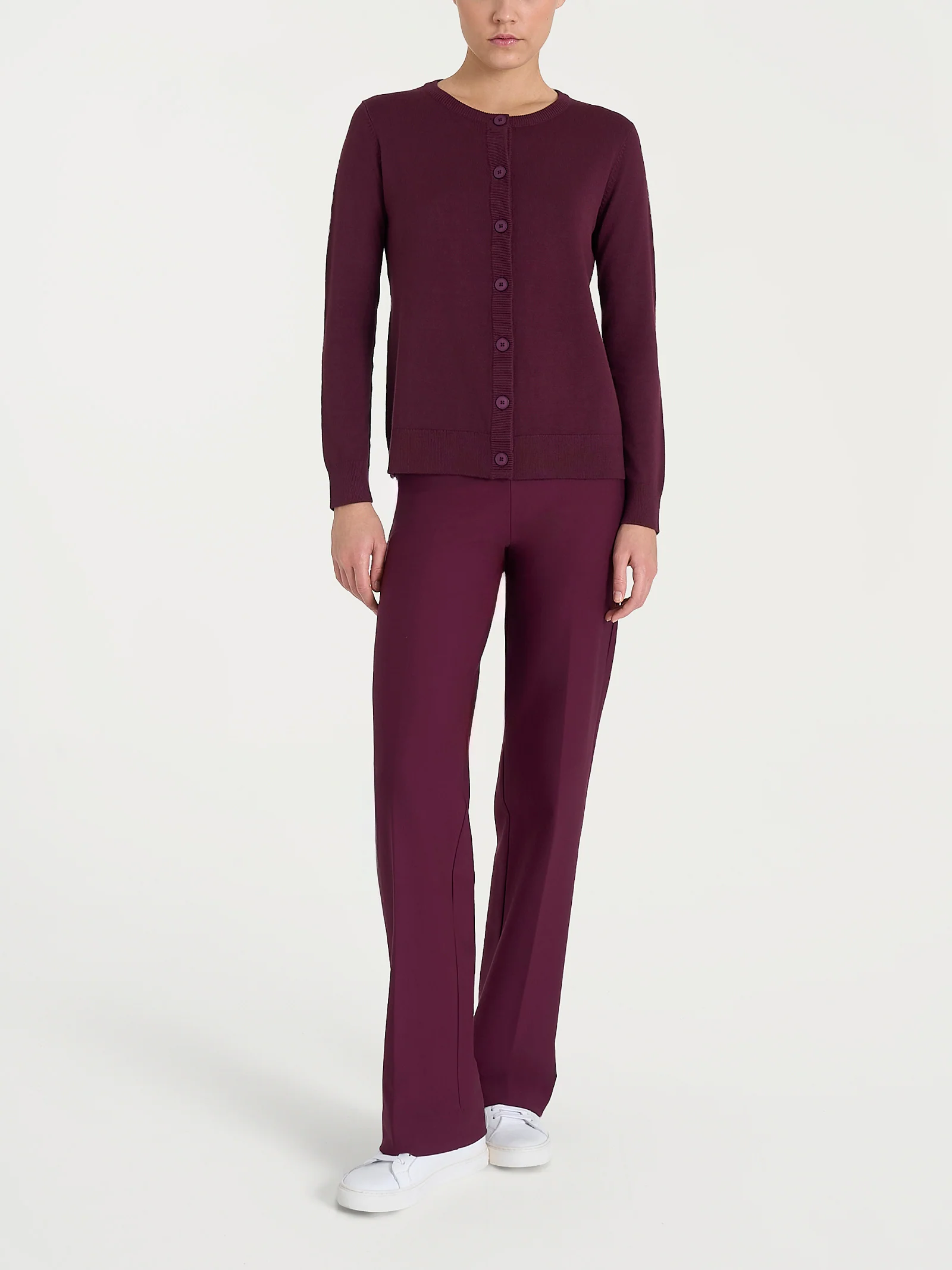 Cardigan con bottoni Four Seasons - Fig - Image 4