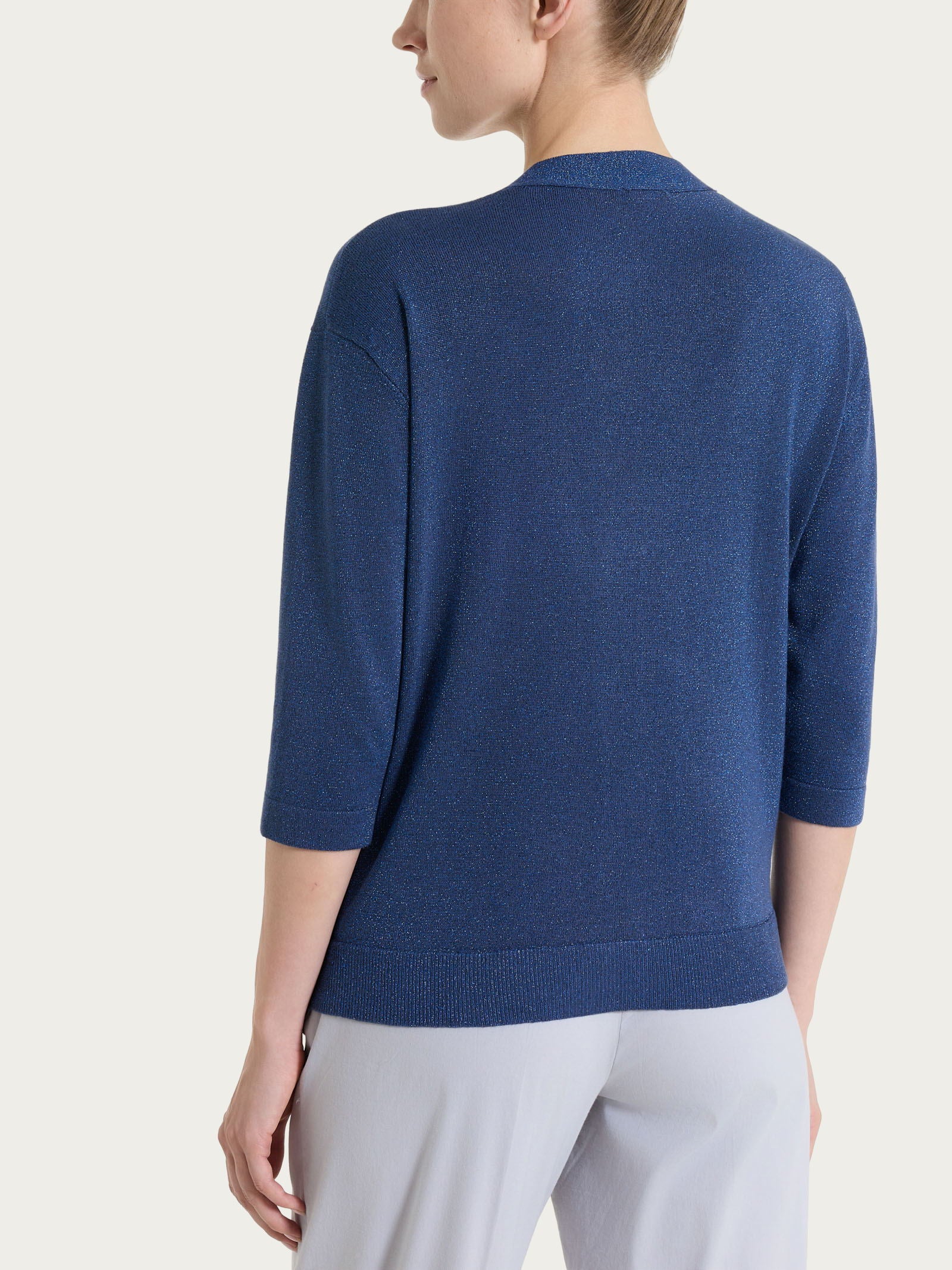 Cardigan con bottoni in Lurex Summertime - Oceana - Image 2