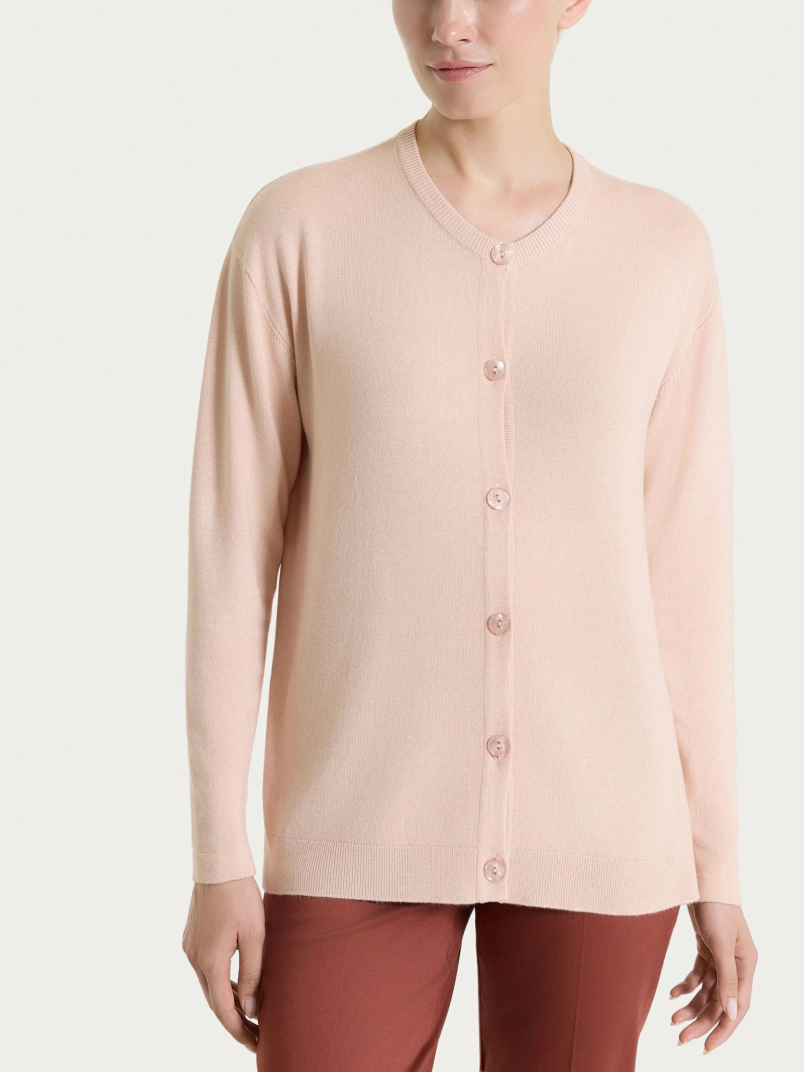 Cardigan con bottoni in Summertime - Cameo Rose