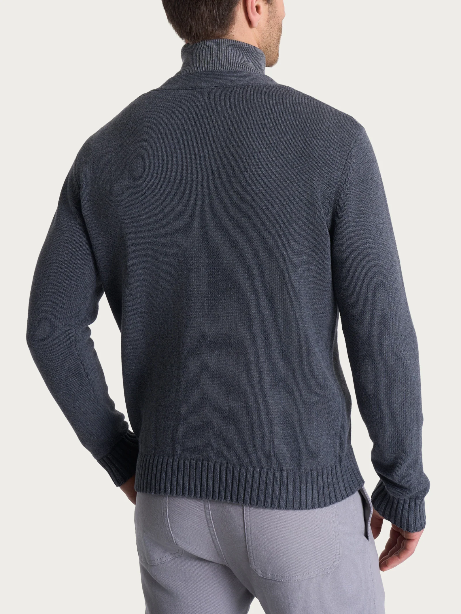 Cardigan in Winter Cotton - Ardesia Mel. - Image 2
