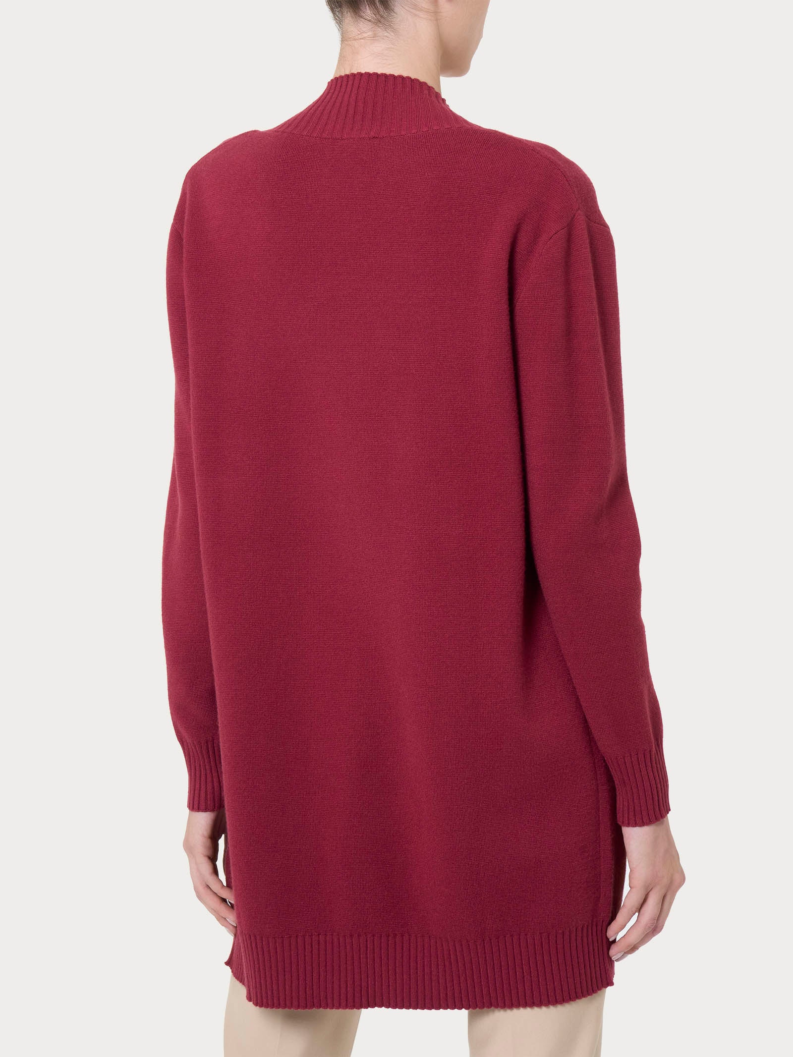 Cardigan lungo aperto in Super Soft - Tibetan Red - Image 2
