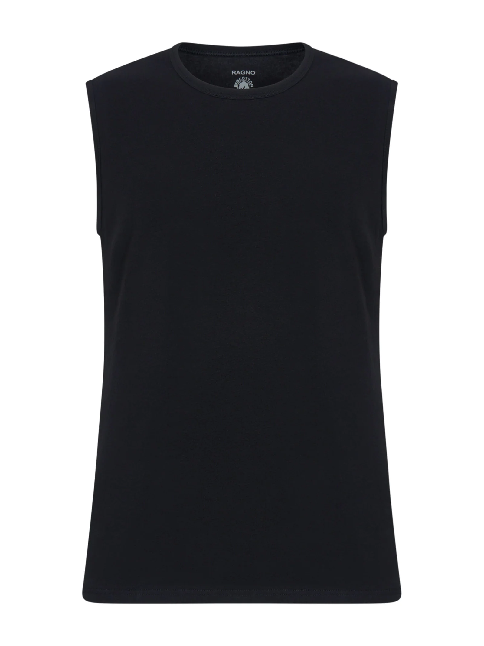 Comfort - Maglietta smanicata in cotone elasticizzato - Nero