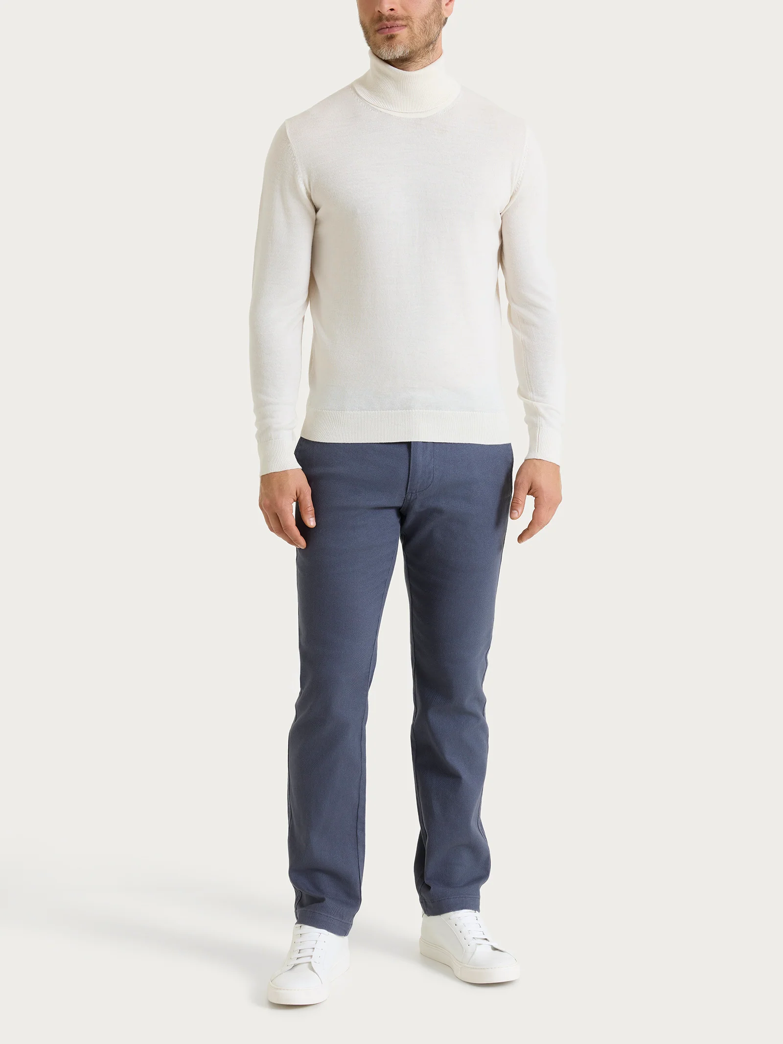 Dolcevita a maglia unita in Merino Soft - Tibetan Red - Image 4