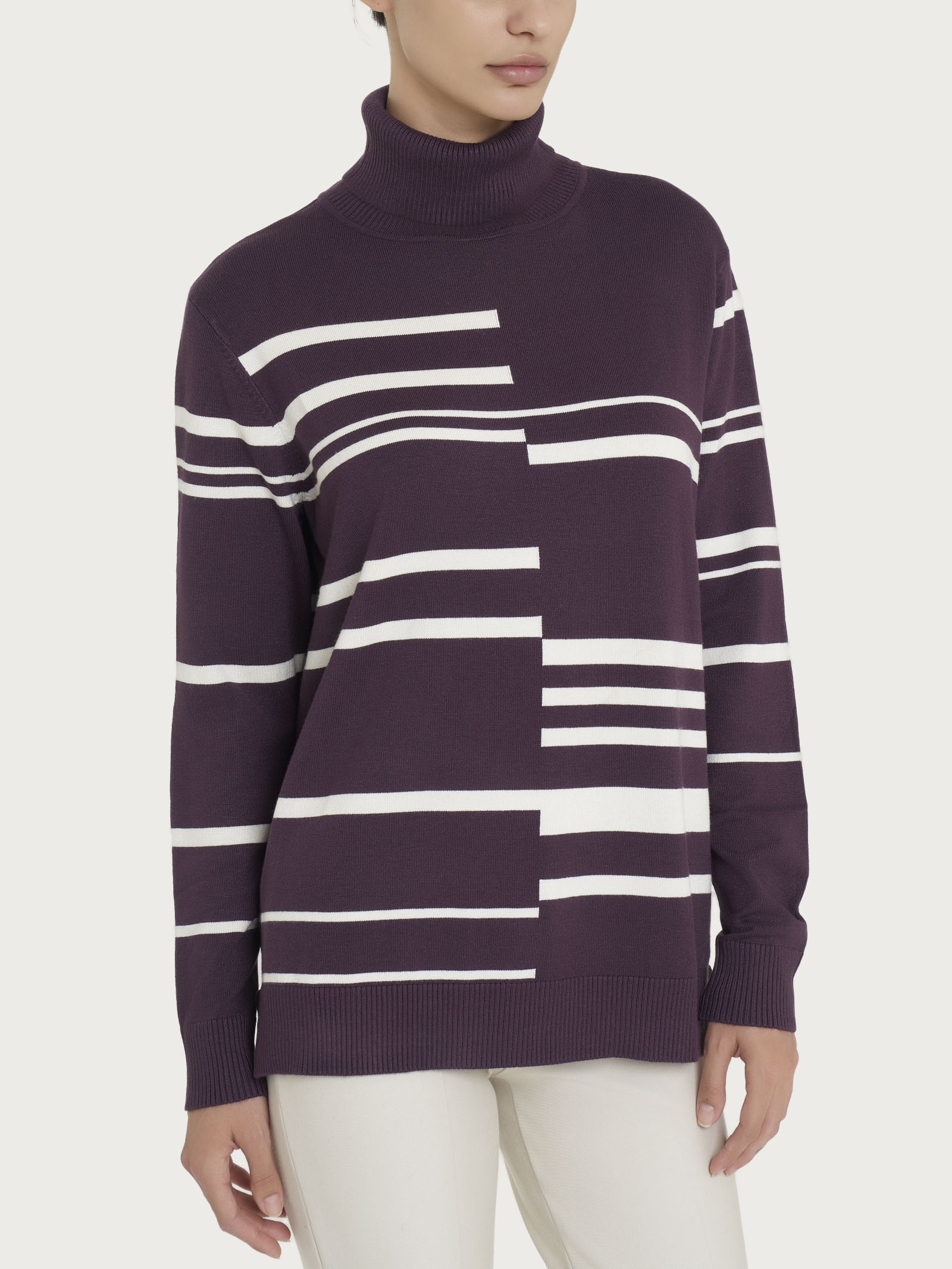 Dolcevita a righe sfasate Four Seasons - Fant. Plum Perfect