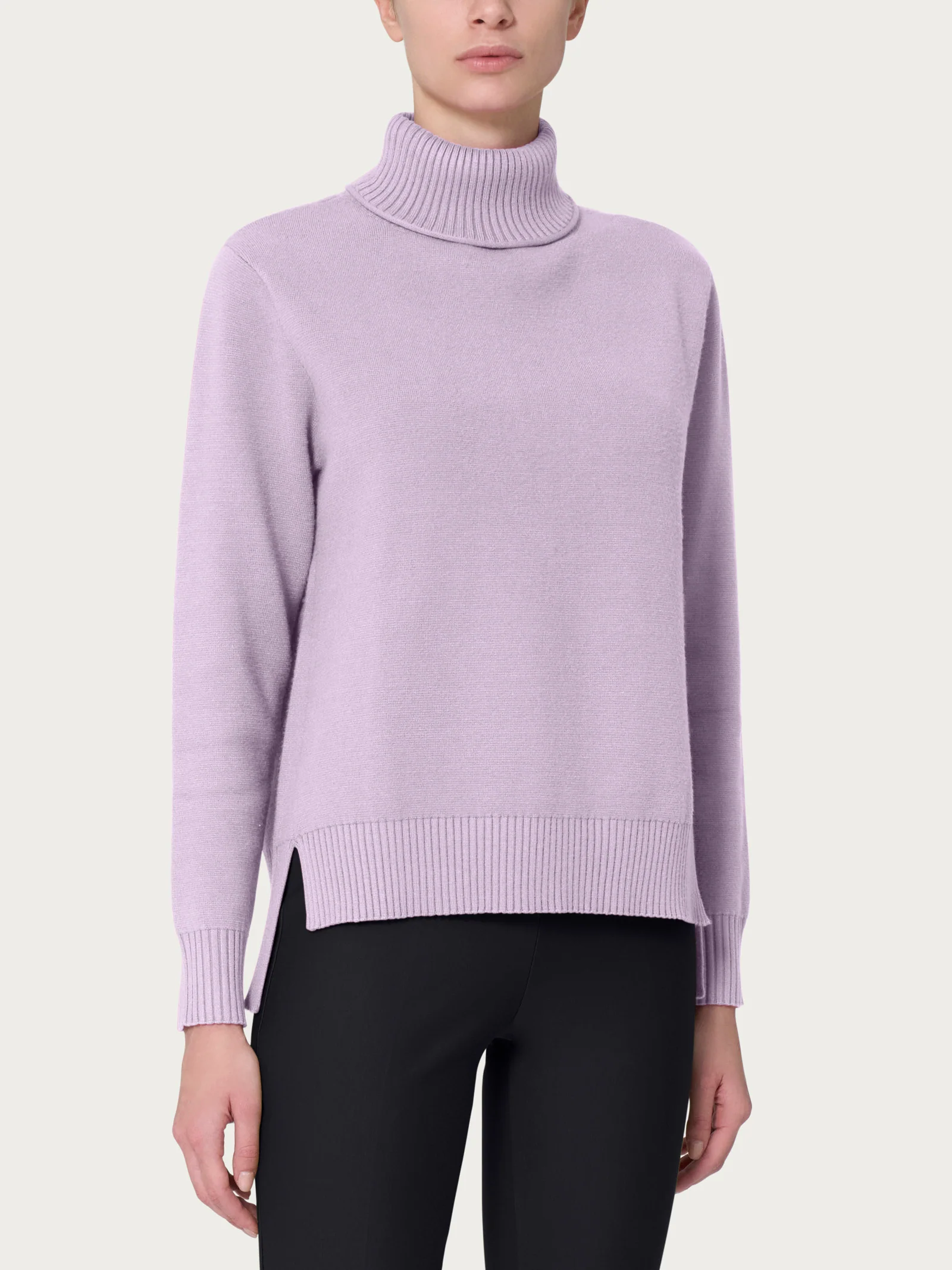 Dolcevita asimmetrico in Super Soft - Orchid Petal