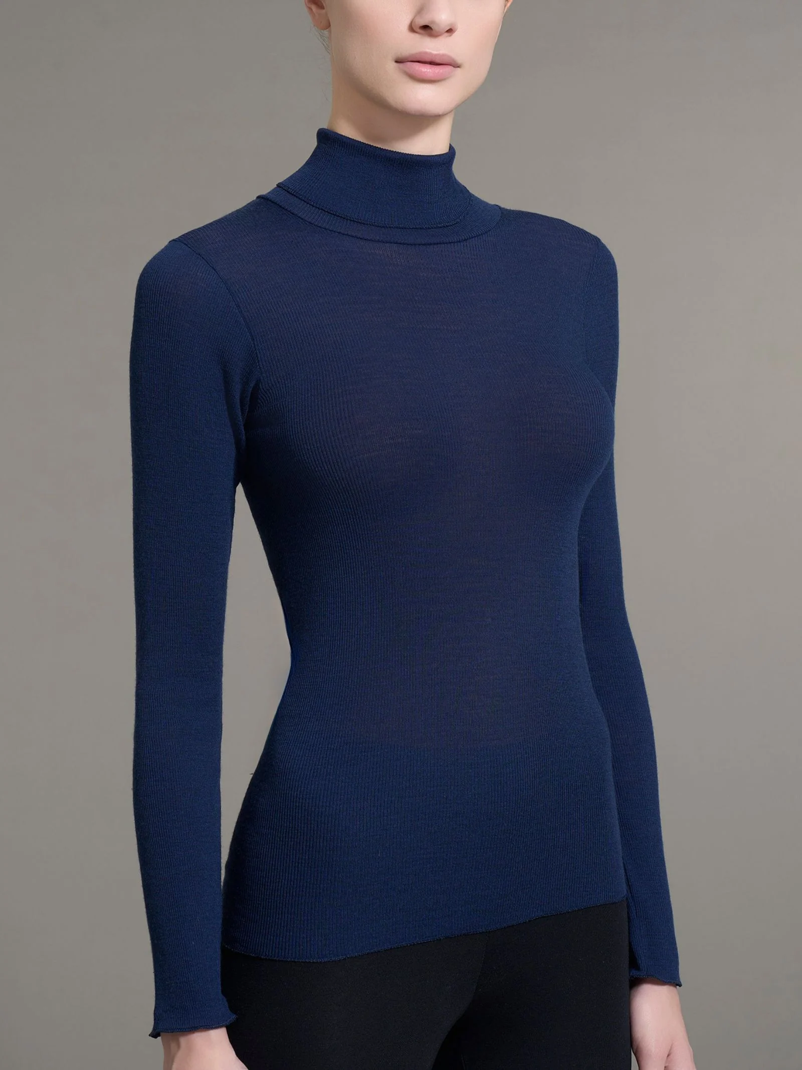 Dolcevita in Lana Seta - Bleu