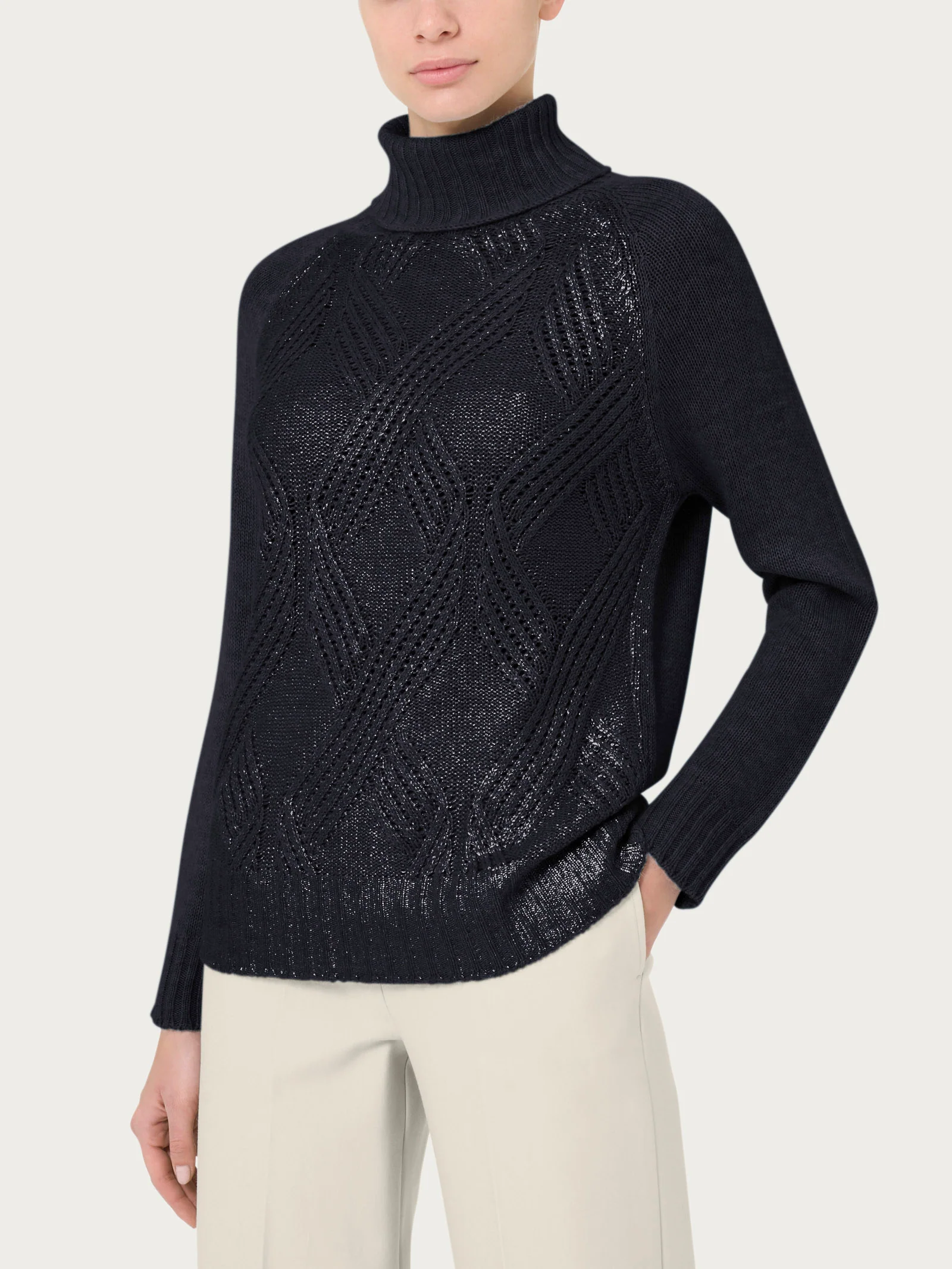 Dolcevita in misto angora - Nero