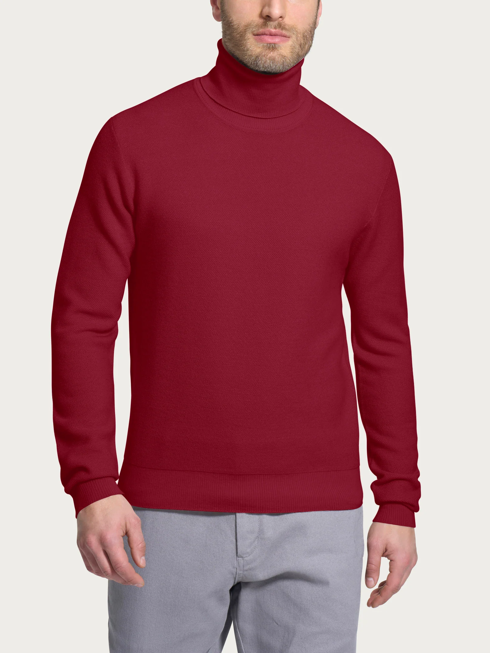 Dolcevita Punto Links in Merino Soft - Tibetan Red