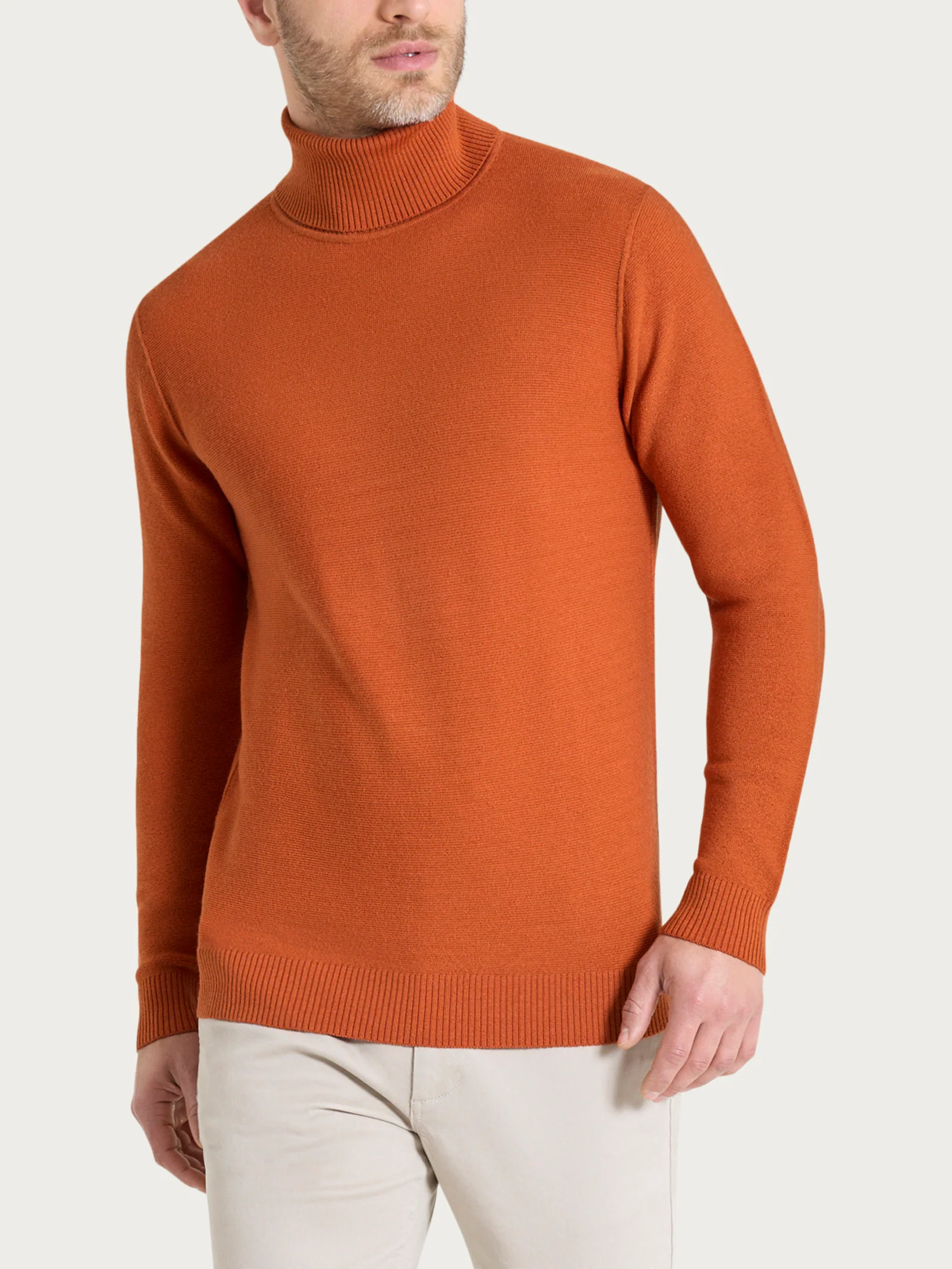Dolcevita Punto Links in Merino Soft - Rust