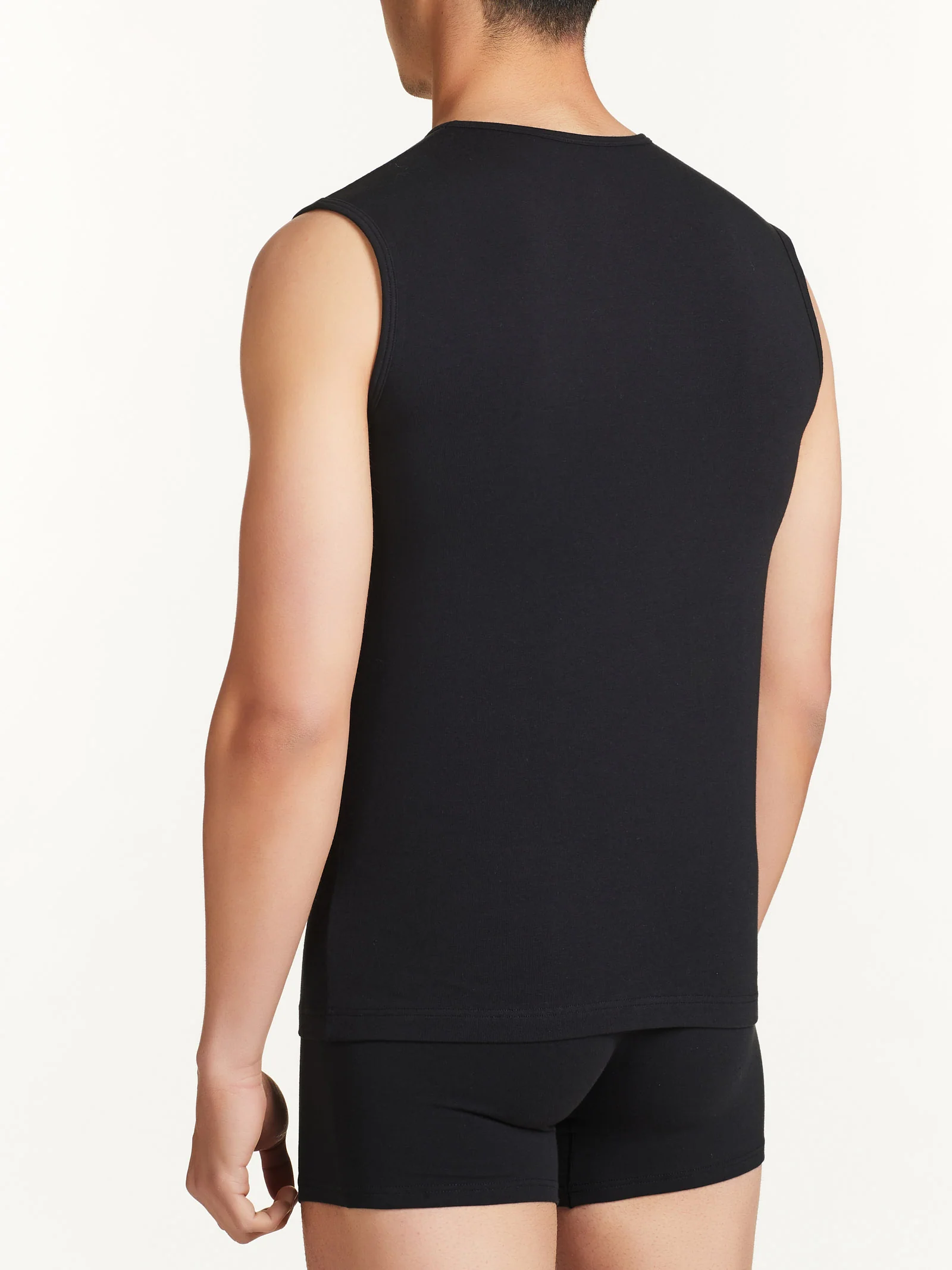 Dynamic - Canottiera in cotone elasticizzato - Nero Bipack - Image 3