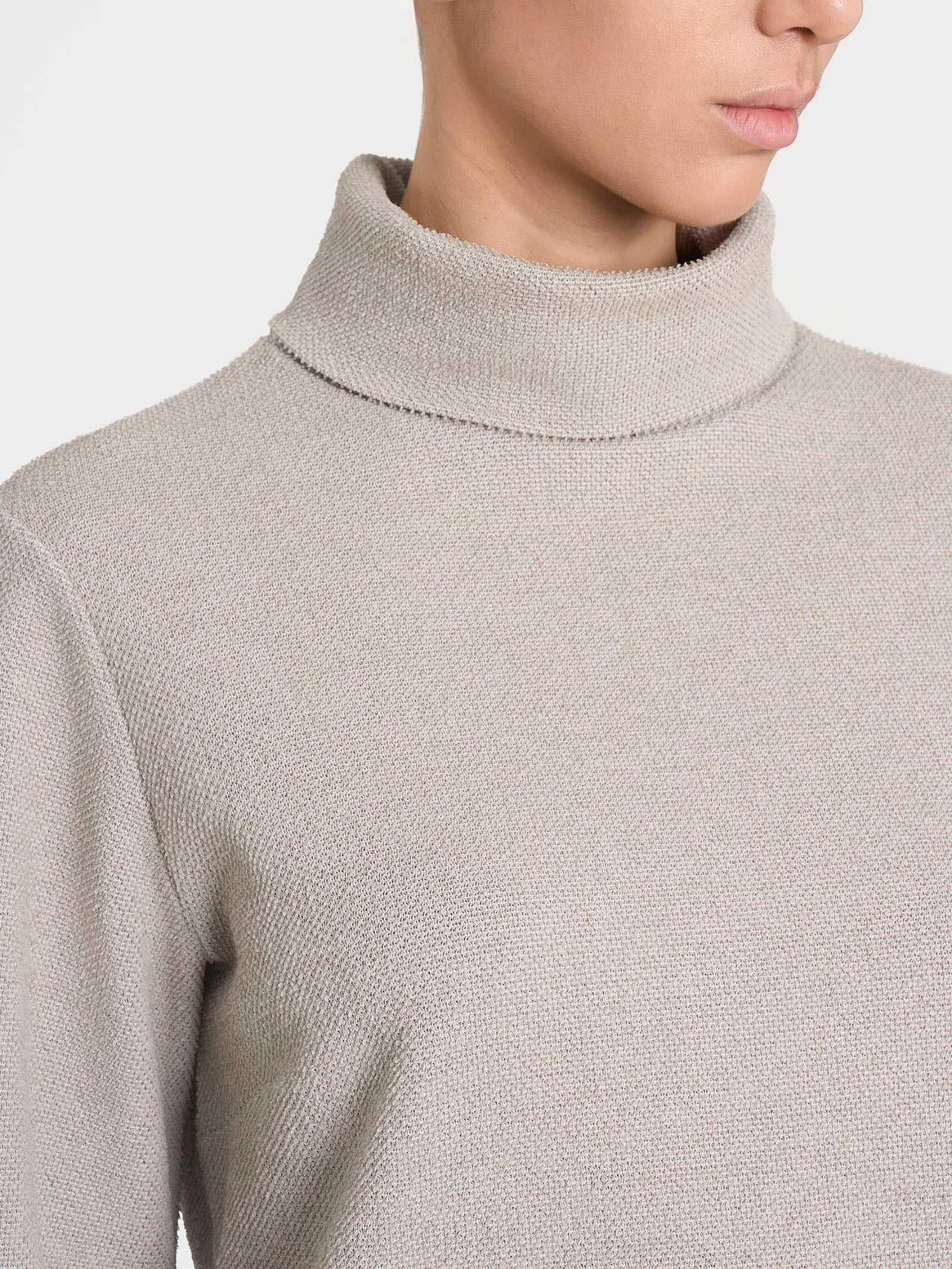 Felpa con collo a ciambella in Japanese Fleece  - String Mel. - Image 3