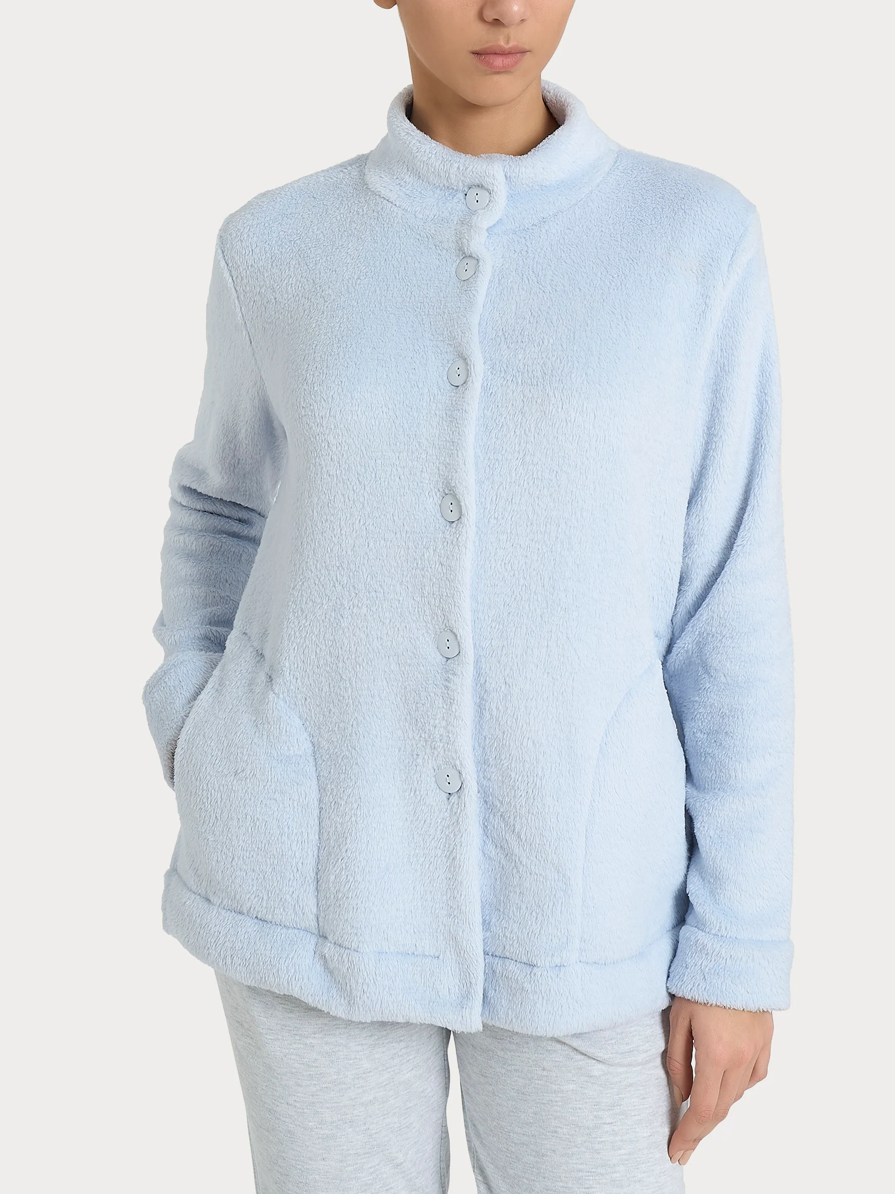 Giacca aperta in polar fleece - Xenon Blue