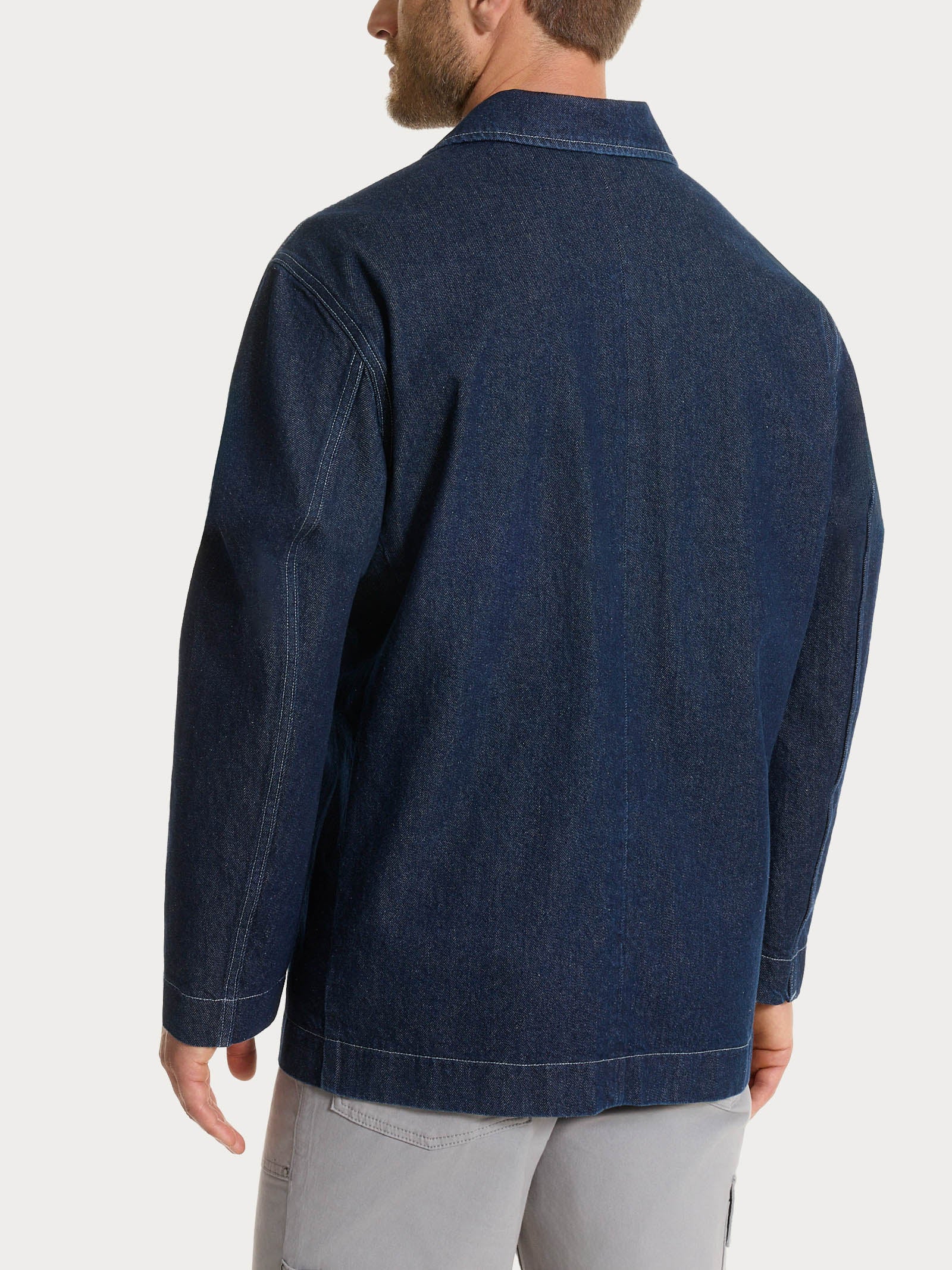 Giacca Utility in Raw Denim - Dark Navy - Image 2
