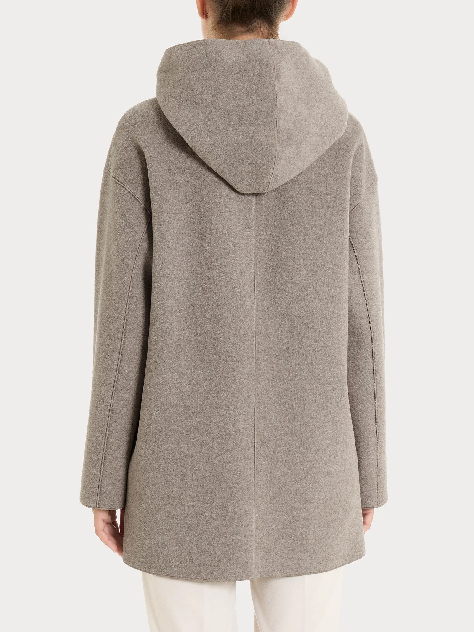 Giaccone con cappuccio in Vegan Wool - Glace' Mel. - Image 2