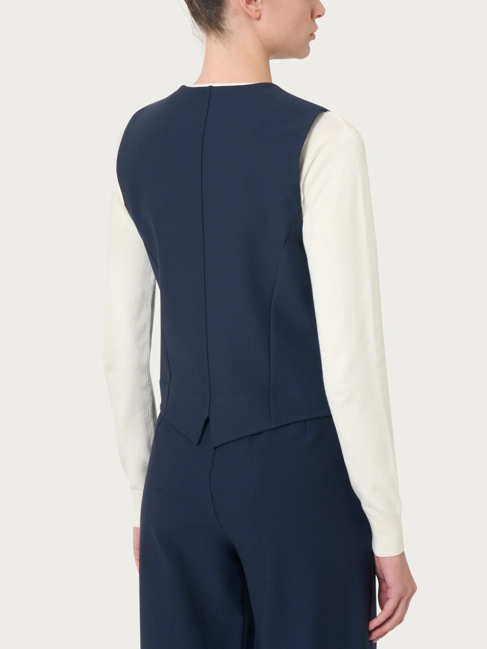 Gilet con quattro bottoni in Compact - Persia - Image 2