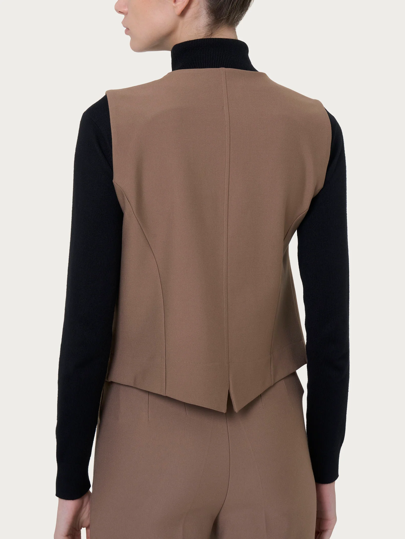 Gilet con quattro bottoni in Compact - Pine Bark - Image 2