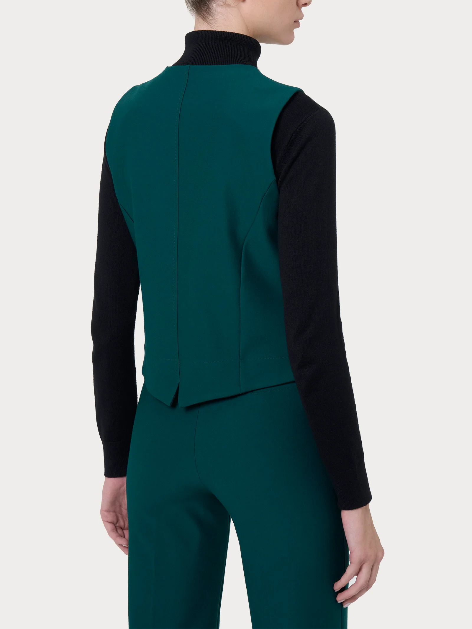 Gilet con quattro bottoni in Compact - Rain Forest - Image 2