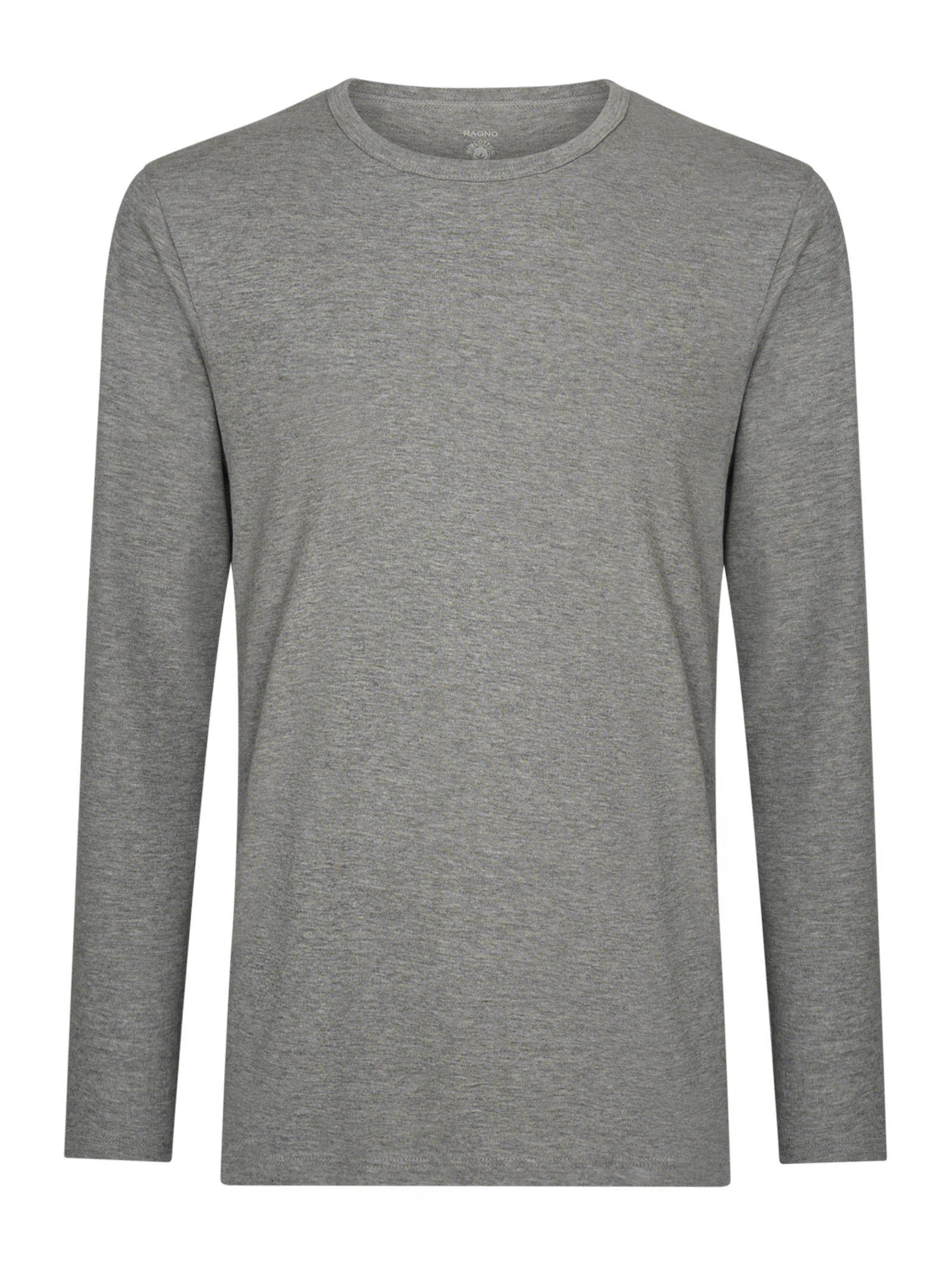 Interlock - Maglietta girocollo in interlock di cotone - Argento Mel.