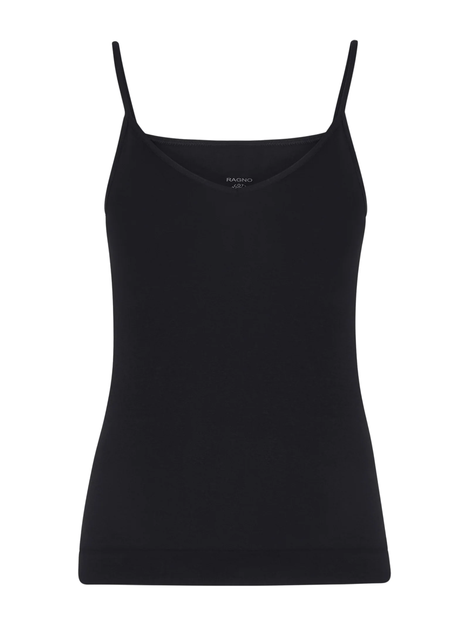 Invisible - Top in microfibra cotone elasticizzato - Nero
