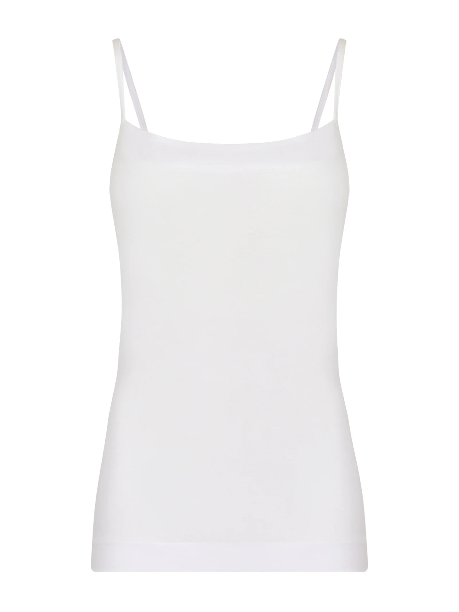 Invisible - Top in microfibra di cotone elasticizzato - Bianco