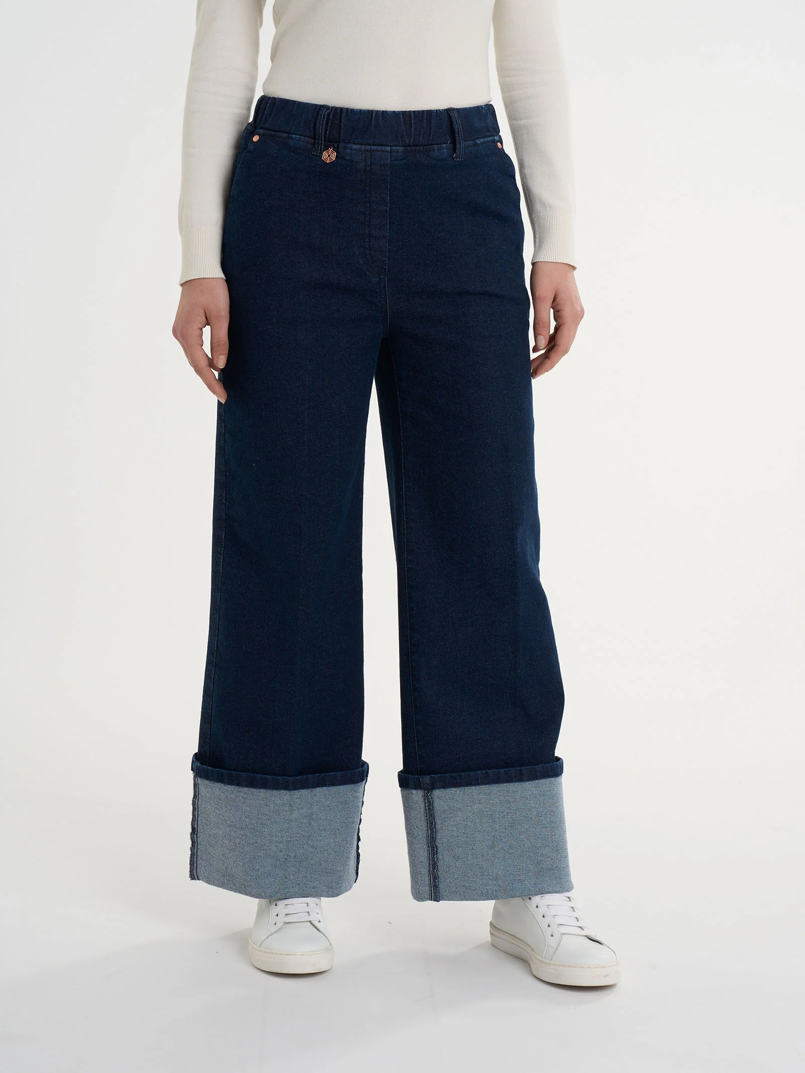Jeans a Palazzo in 4 Seasons Denim - Persia