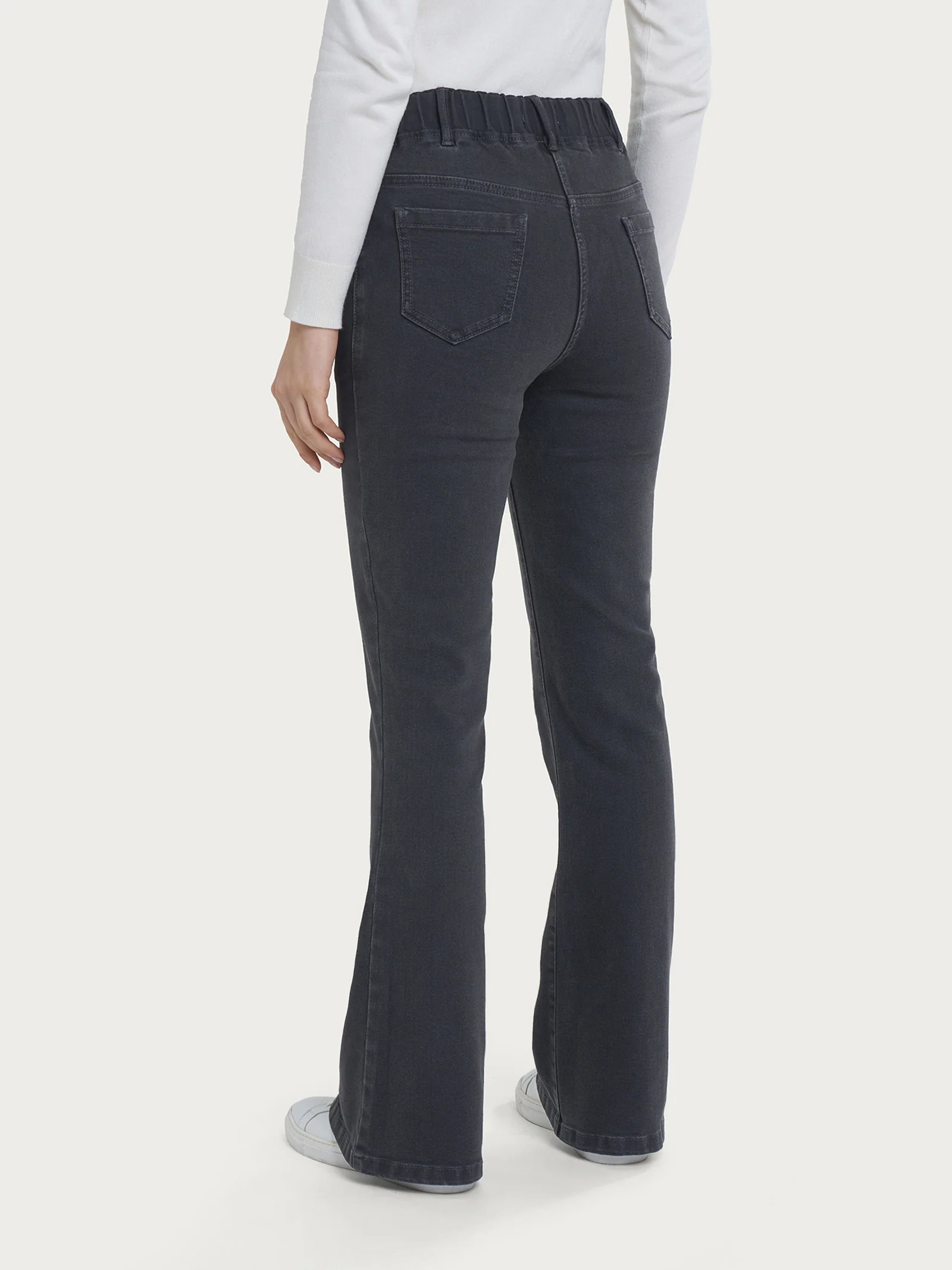 Jeans flare con tasche in Super Denim - Ferro - Image 2