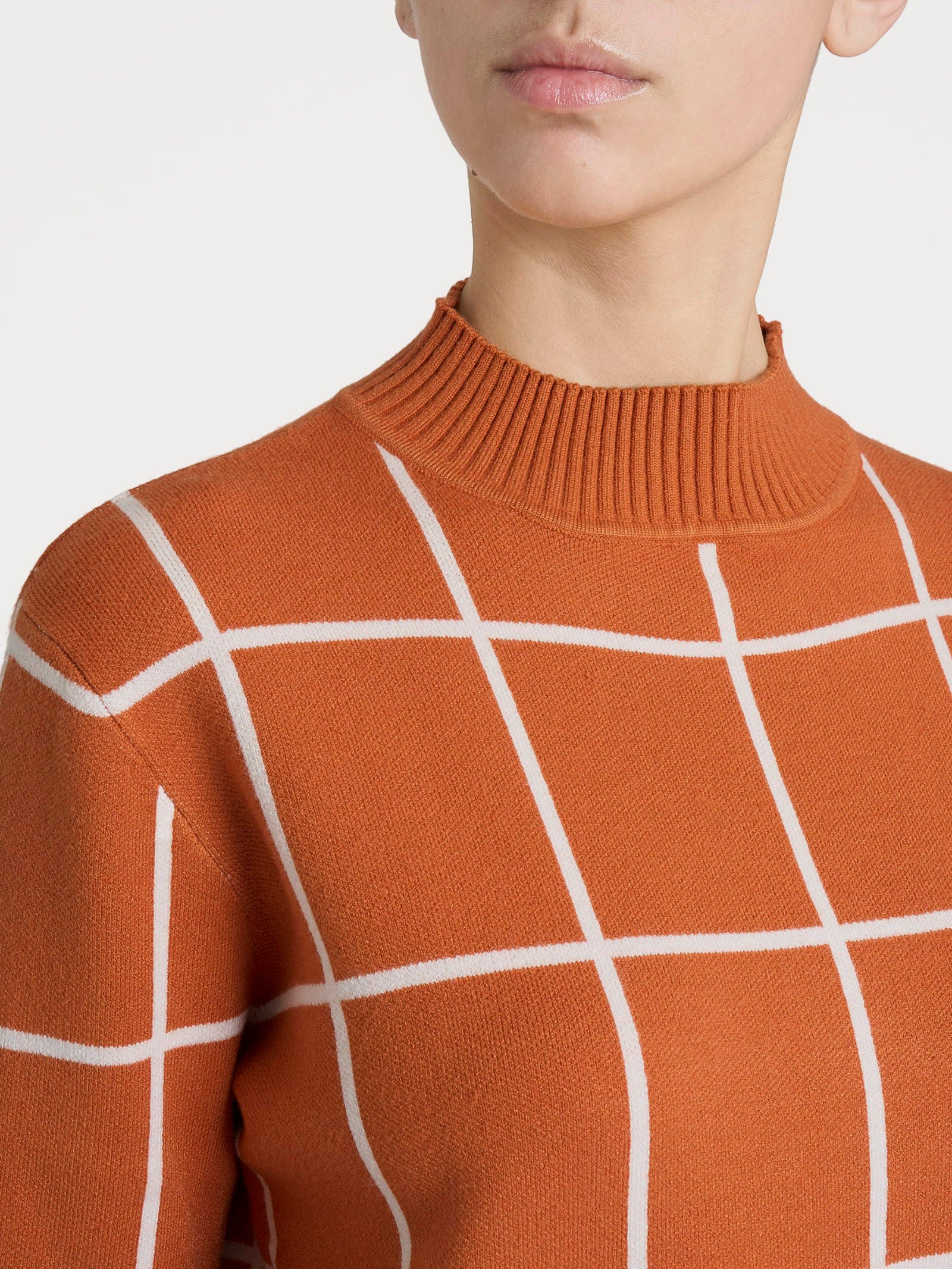 Lupetto con fantasia check in Super Soft - Fant. Rust - Image 3