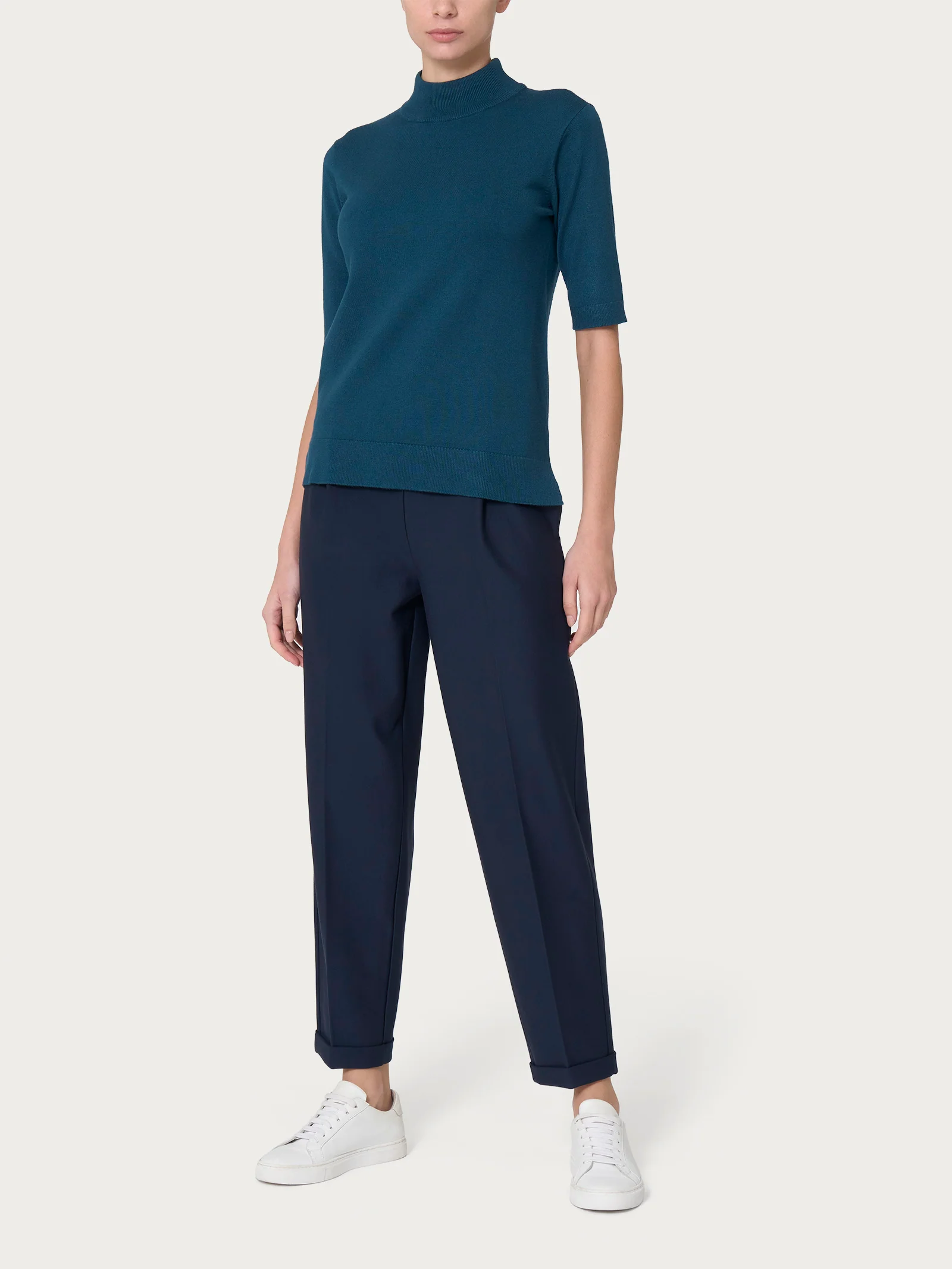 Lupetto con manica corta Four Seasons - Bleu - Image 3