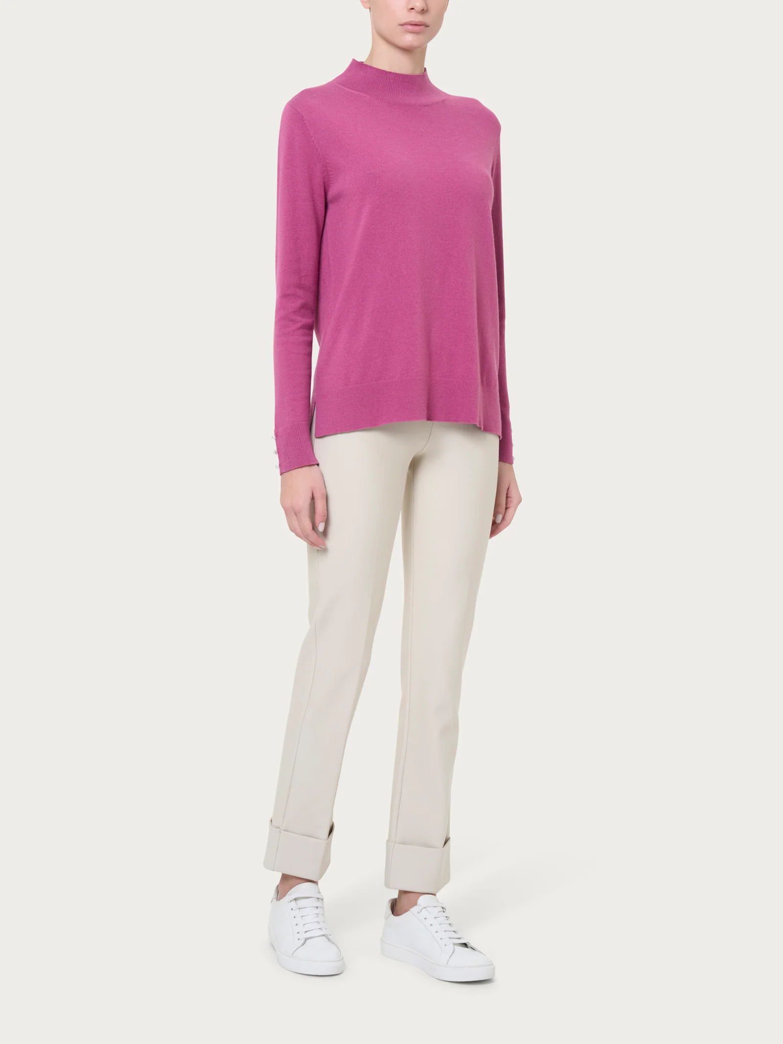 Lupetto con perline in Merino Soft - Orchid Petal - Image 3