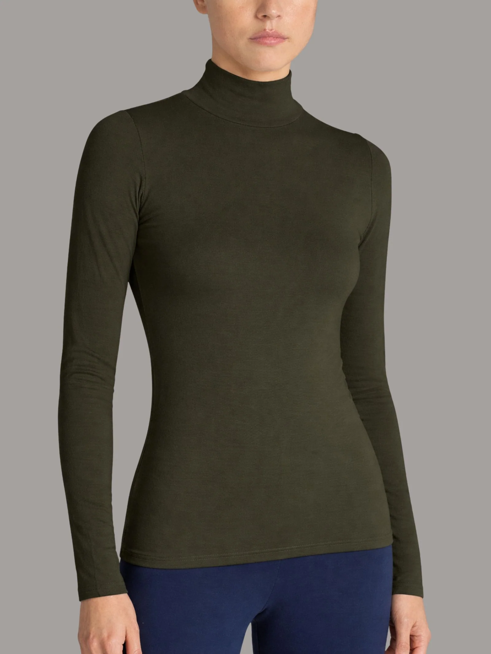 Lupetto in eco viscosa - Dark Olive