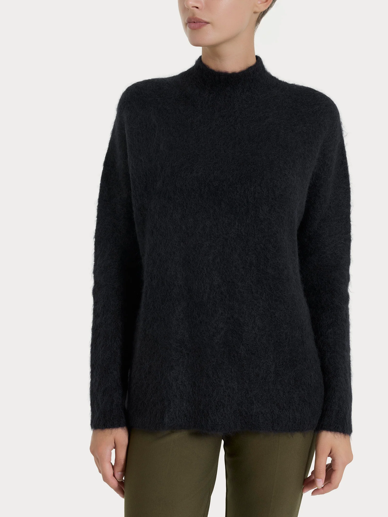 Lupetto in Misto Alpaca - Nero