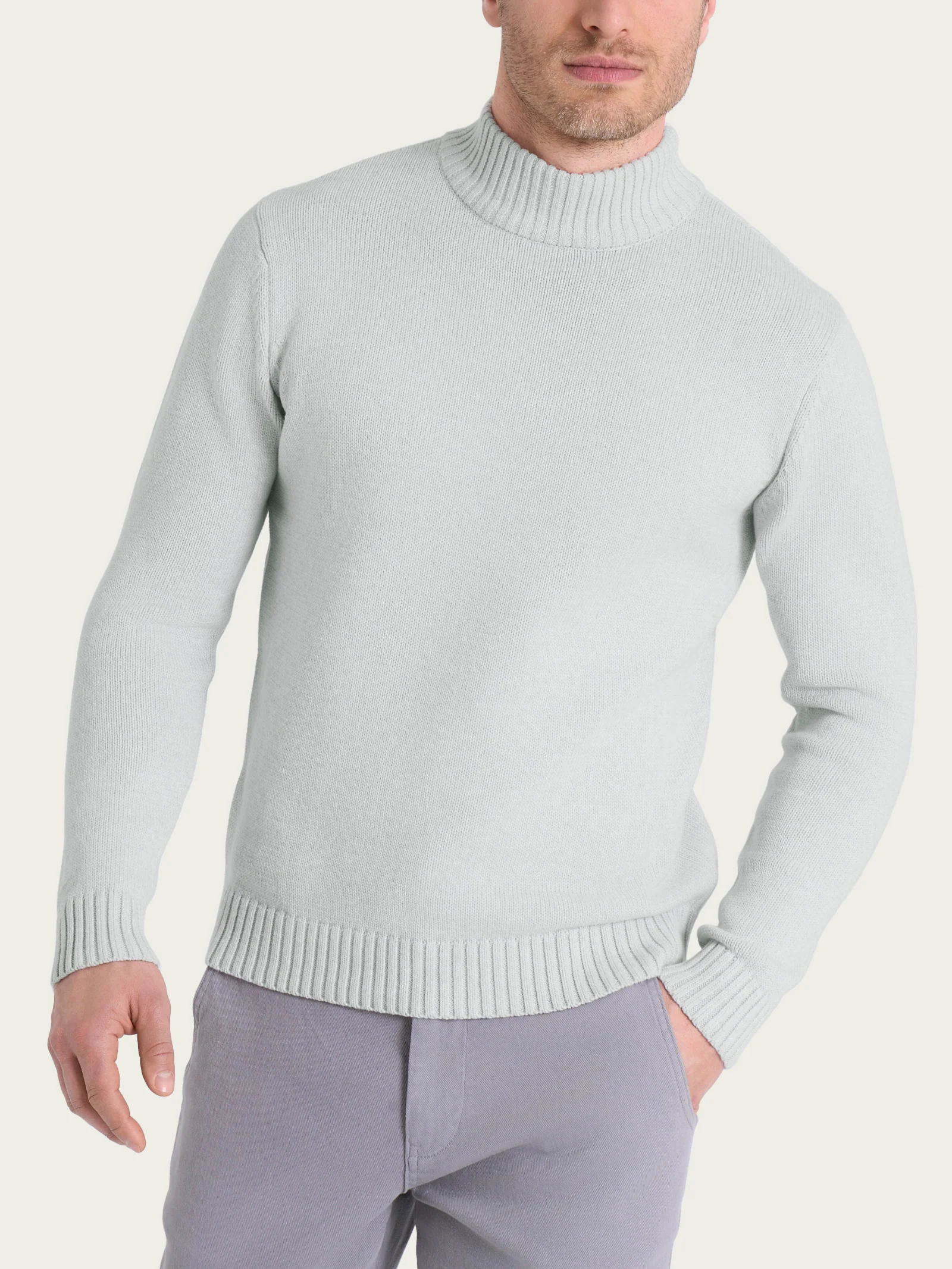 Lupetto in Winter Cotton - Dawn Blue Mel.