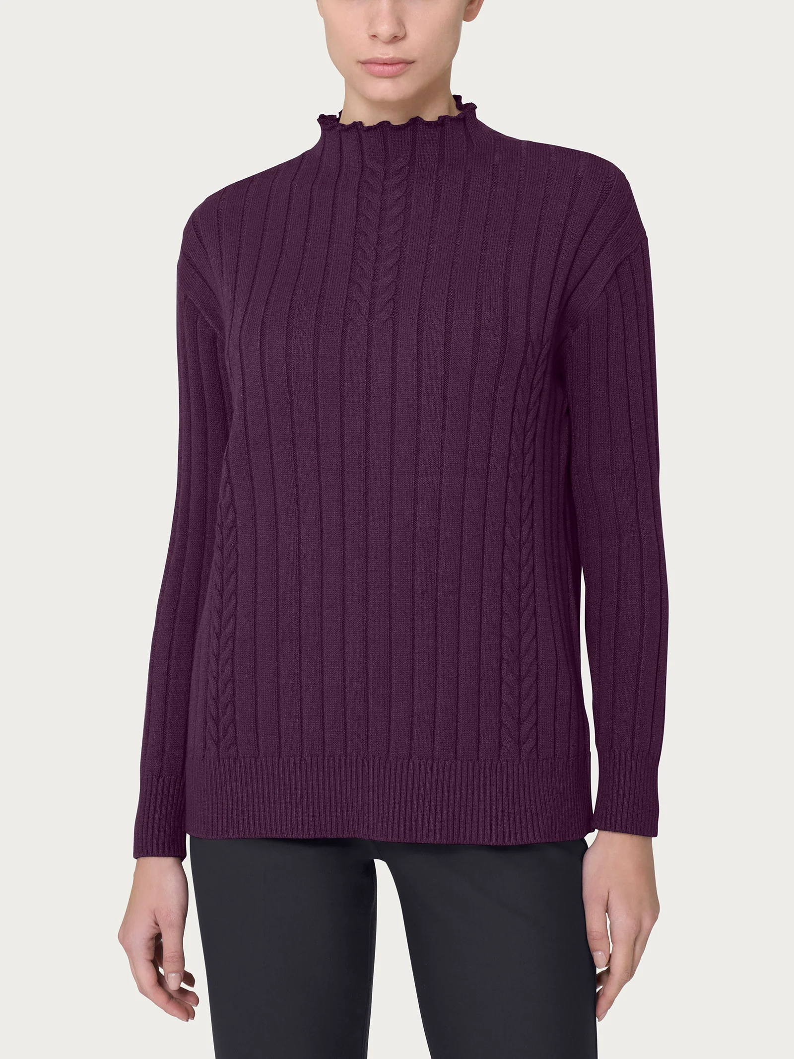 Lupetto Knit Rib in Super Soft - Plum Perfect