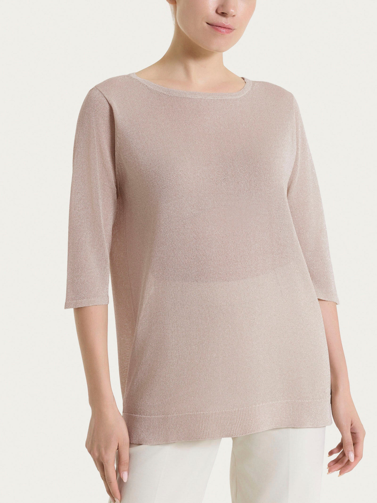 Maglia con manica 3/4 in Crêpe Lurex - Sphinx