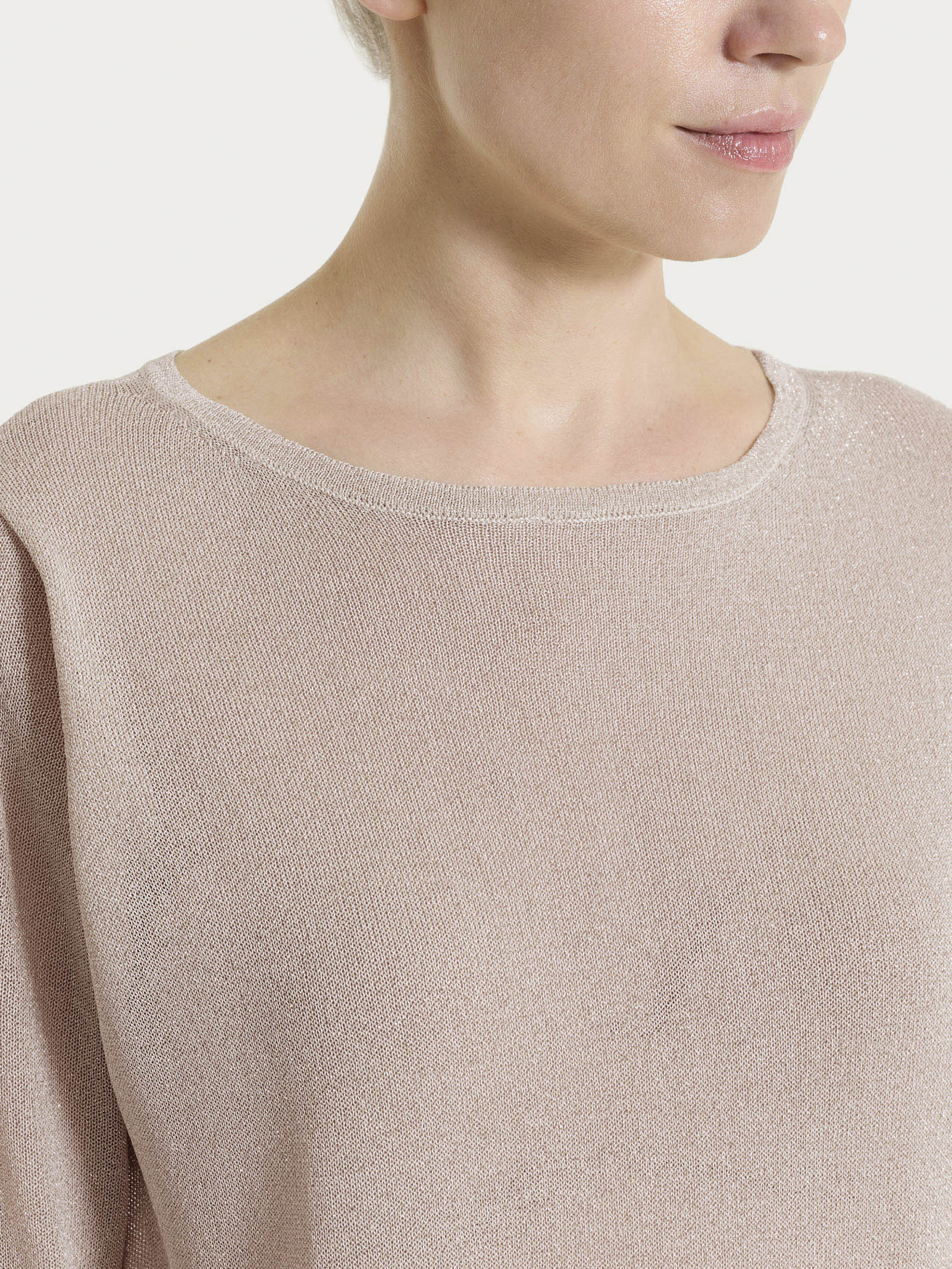 Maglia con manica 3/4 in Crêpe Lurex - Sphinx - Image 3