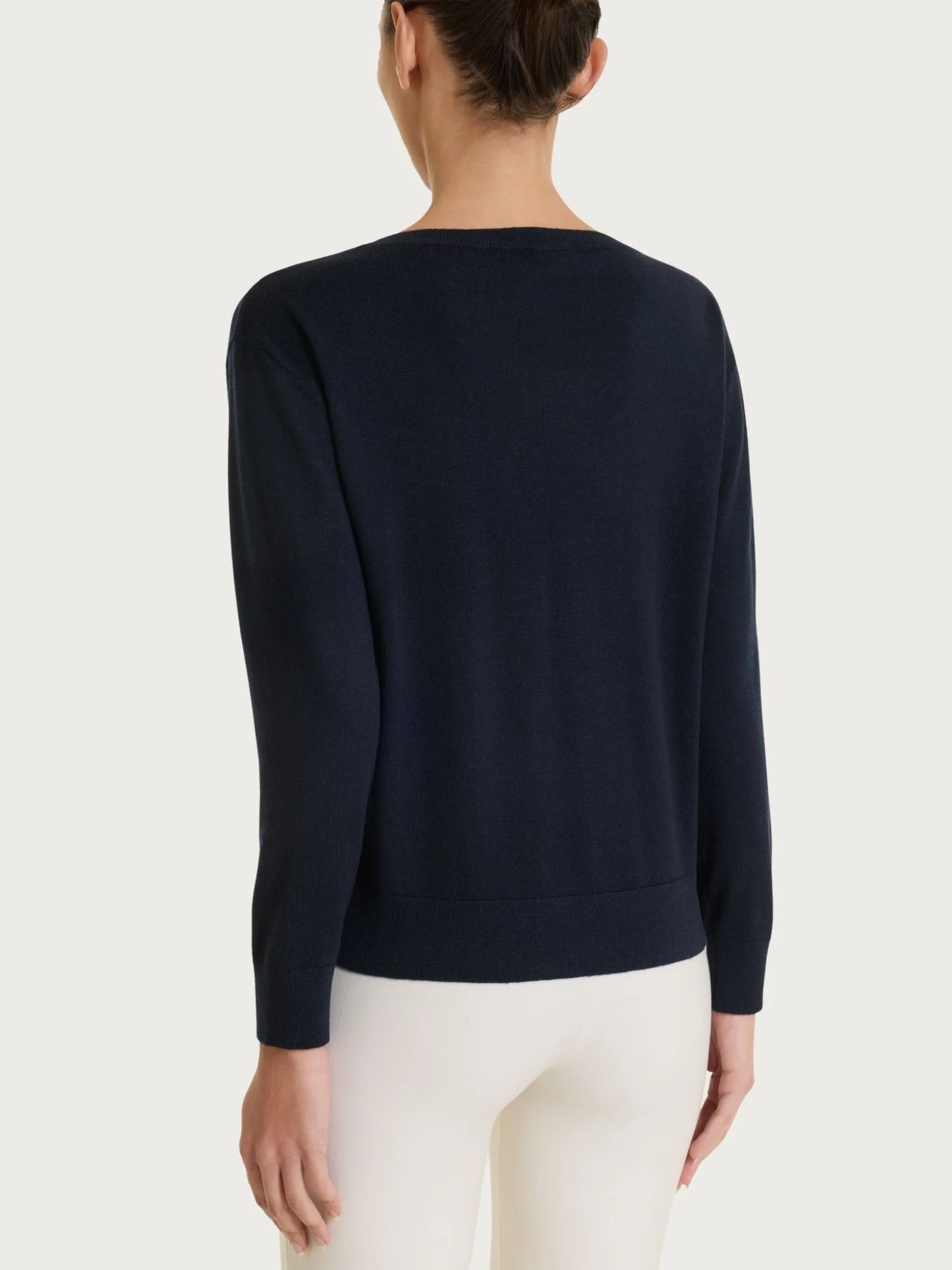 Maglia con scollo a barchetta in Merino Soft - Bleu - Image 2