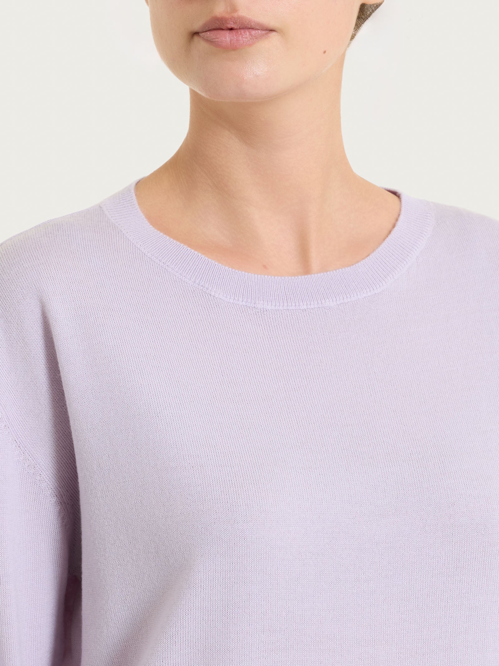 Maglia con scollo a barchetta in Merino Soft - Thistle - Image 3