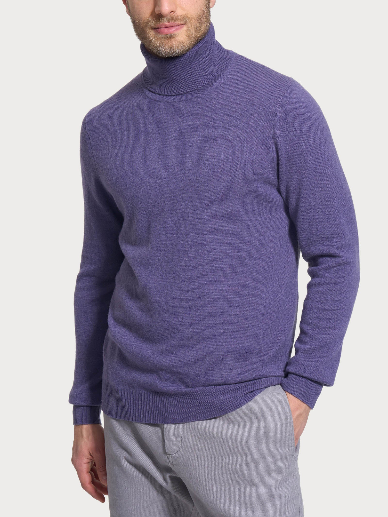 Maglia dolcevita in tessuto Cashmerino - Mulled Grape