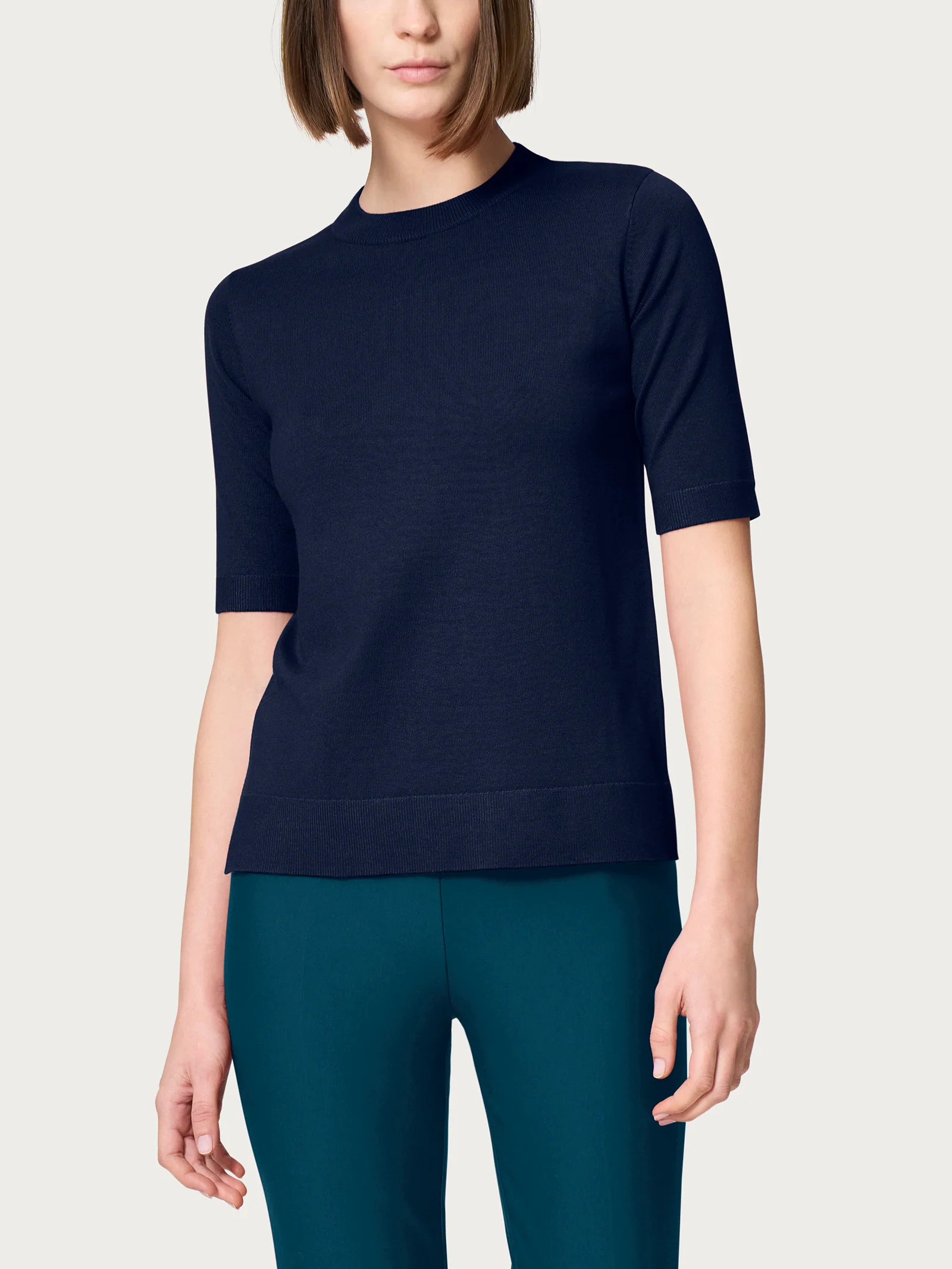 Maglia girocollo a manica corta Four Seasons - Bleu