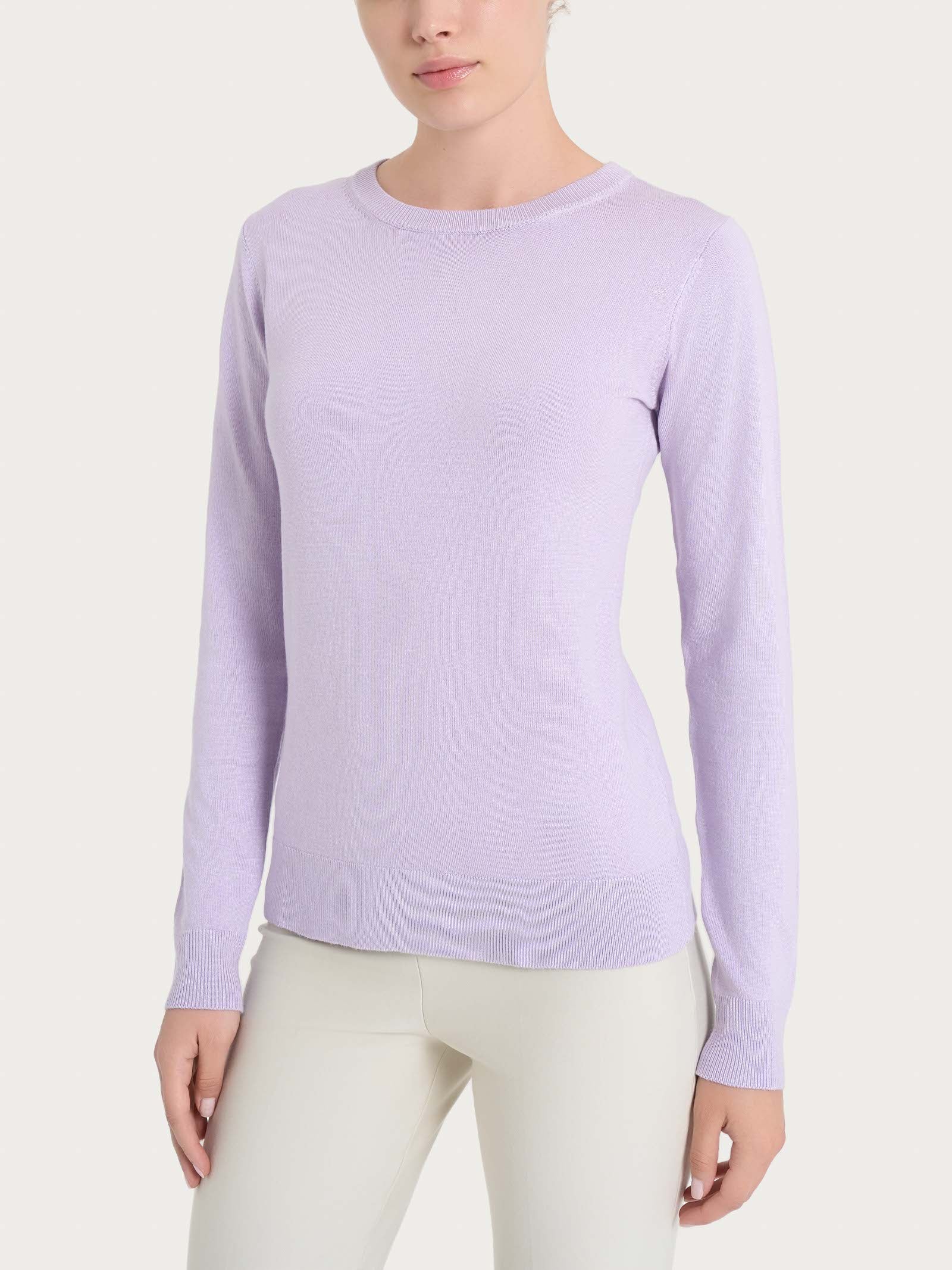Maglia girocollo a manica lunga Four Seasons - Orchid Petal