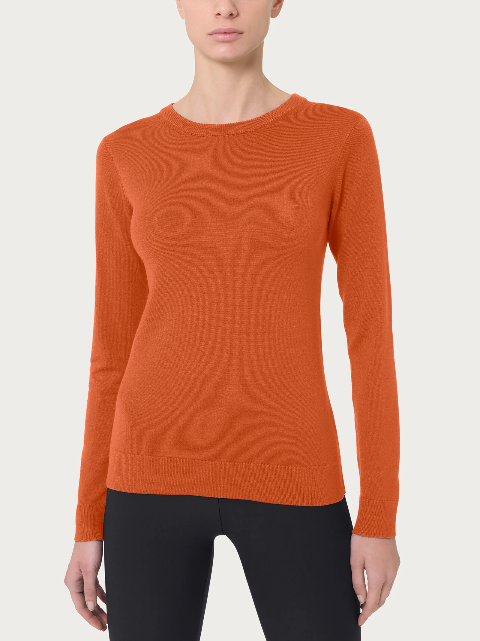Maglia girocollo a manica lunga Four Seasons - Rust