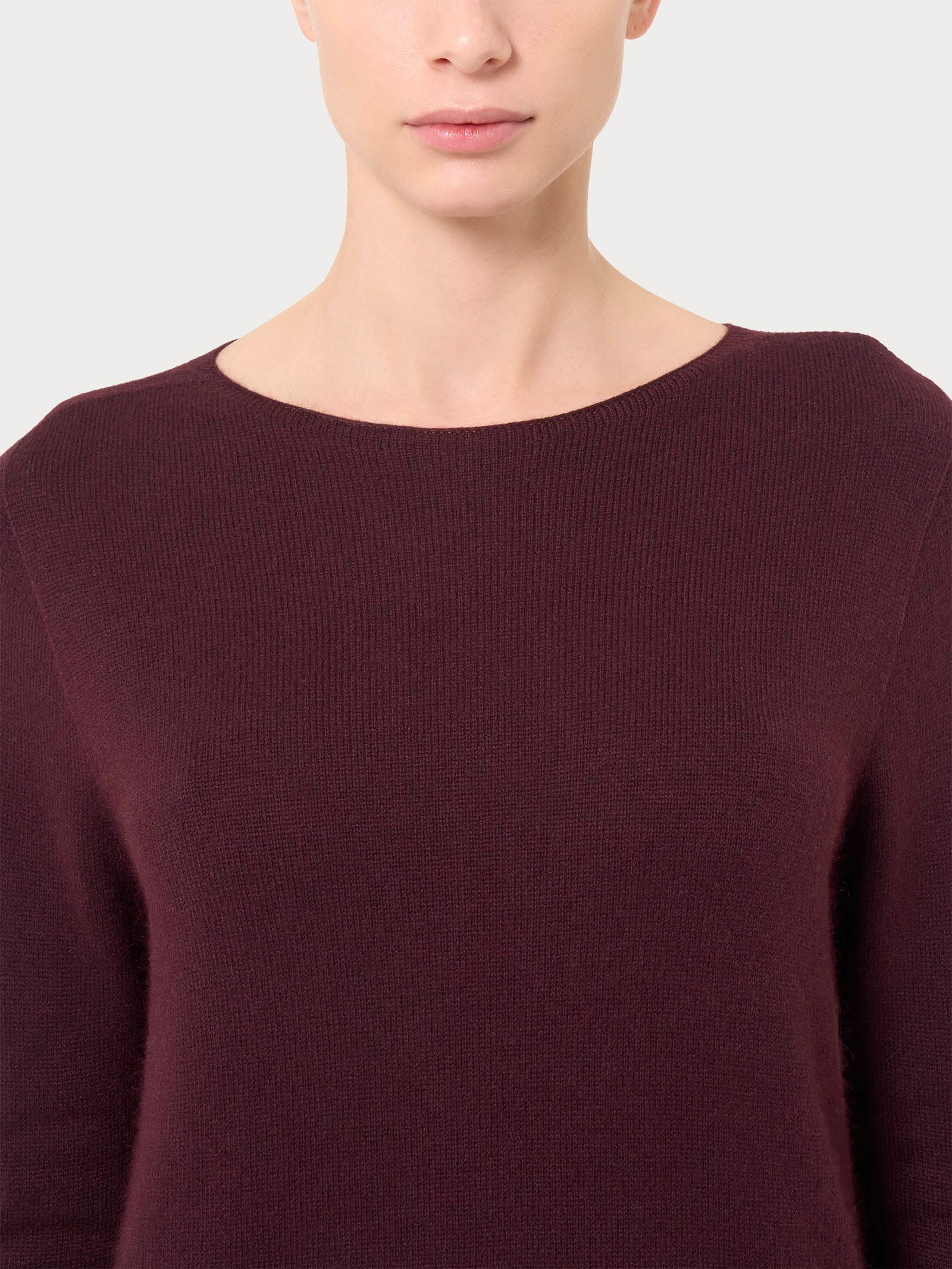 Maglia girocollo con frange in misto angora - Moonlight - Image 4