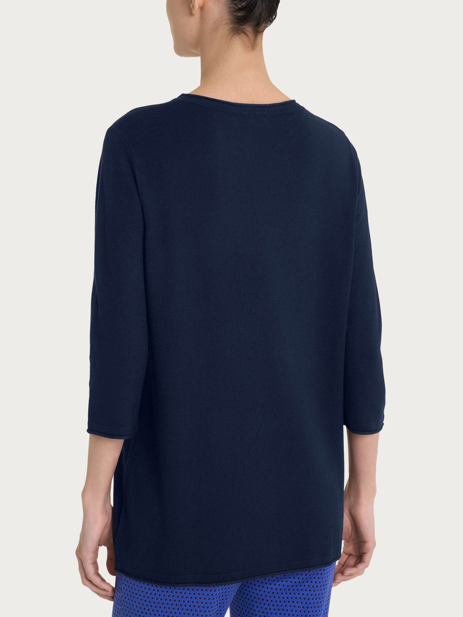 Maglia girocollo con manica 3/4 in Summertime - Bleu - Image 2