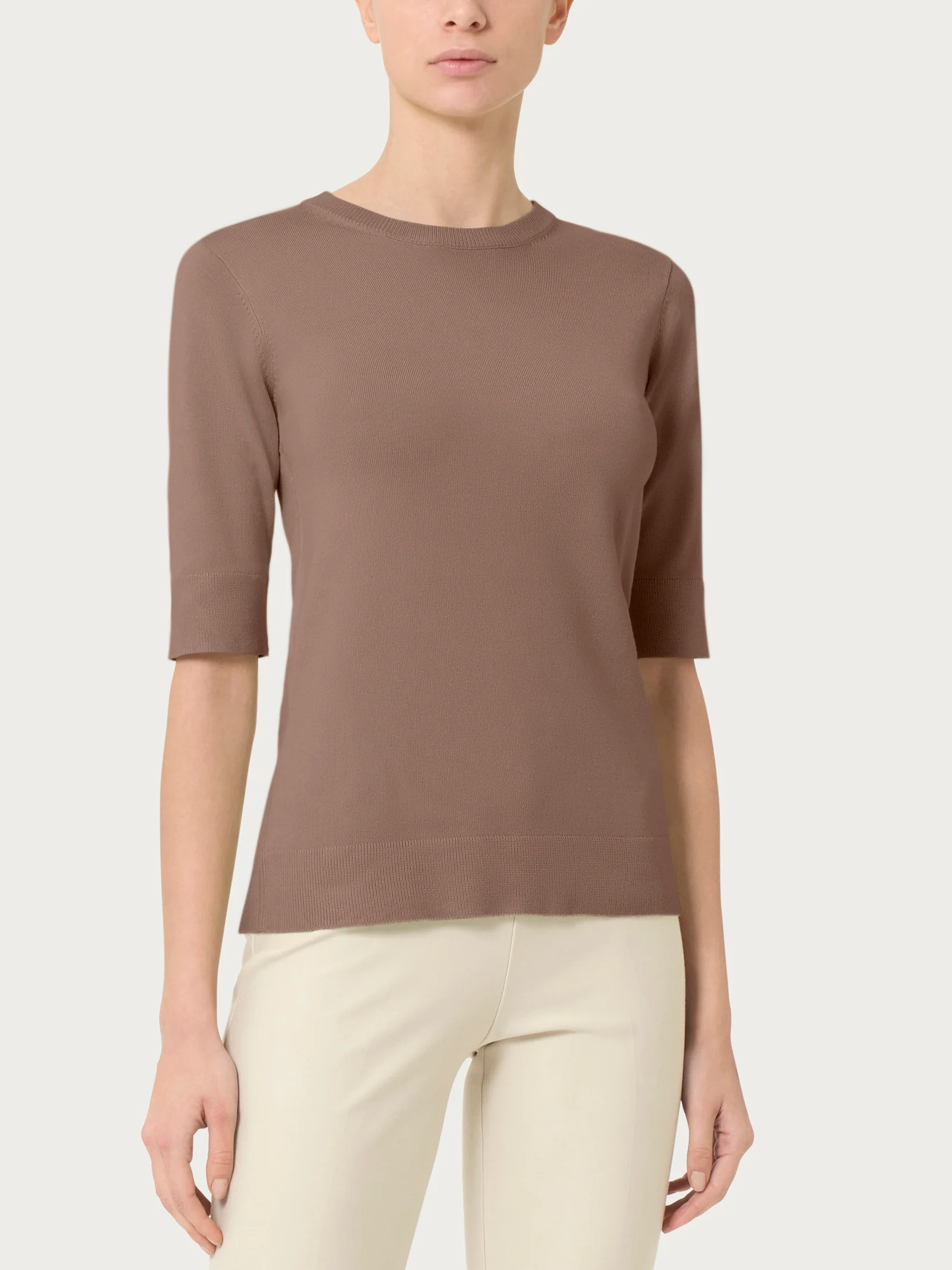 Maglia girocollo con manica corta Four Seasons - Pine Bark
