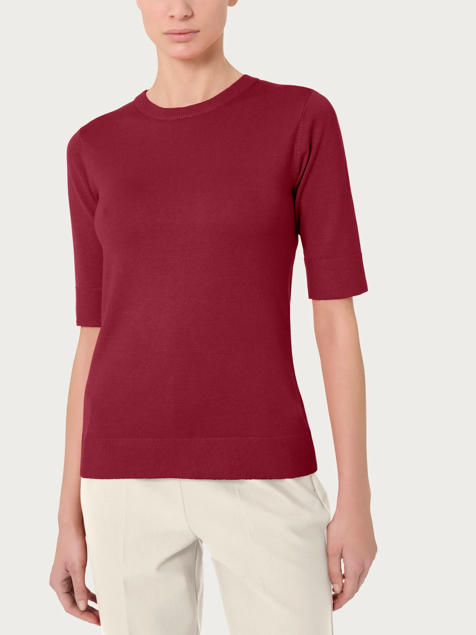 Maglia girocollo con manica corta Four Seasons - Tibetan Red