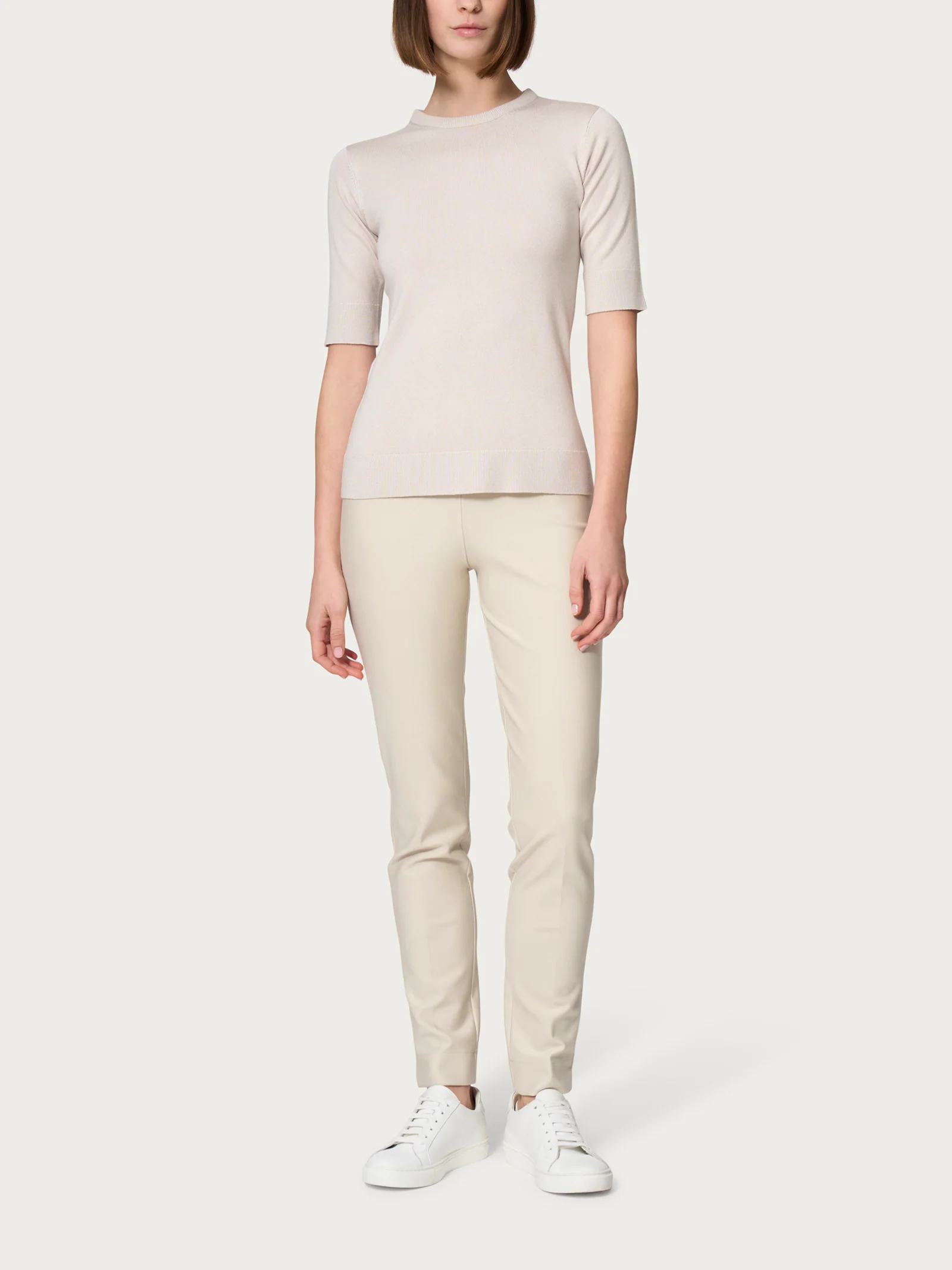 Maglia girocollo con manica corta Four Seasons - Rust - Image 3